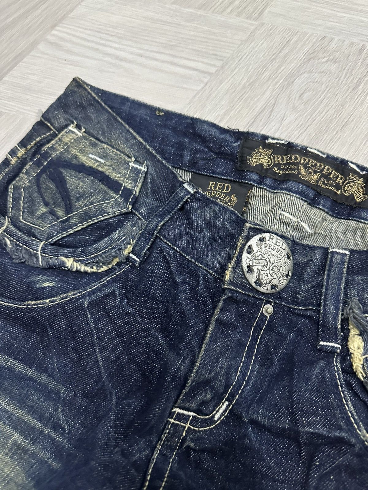 If Six Was Nine Vintage Y2K Red Pepper Denim Acid Wash Pant Size US 29 - 7 Thumbnail