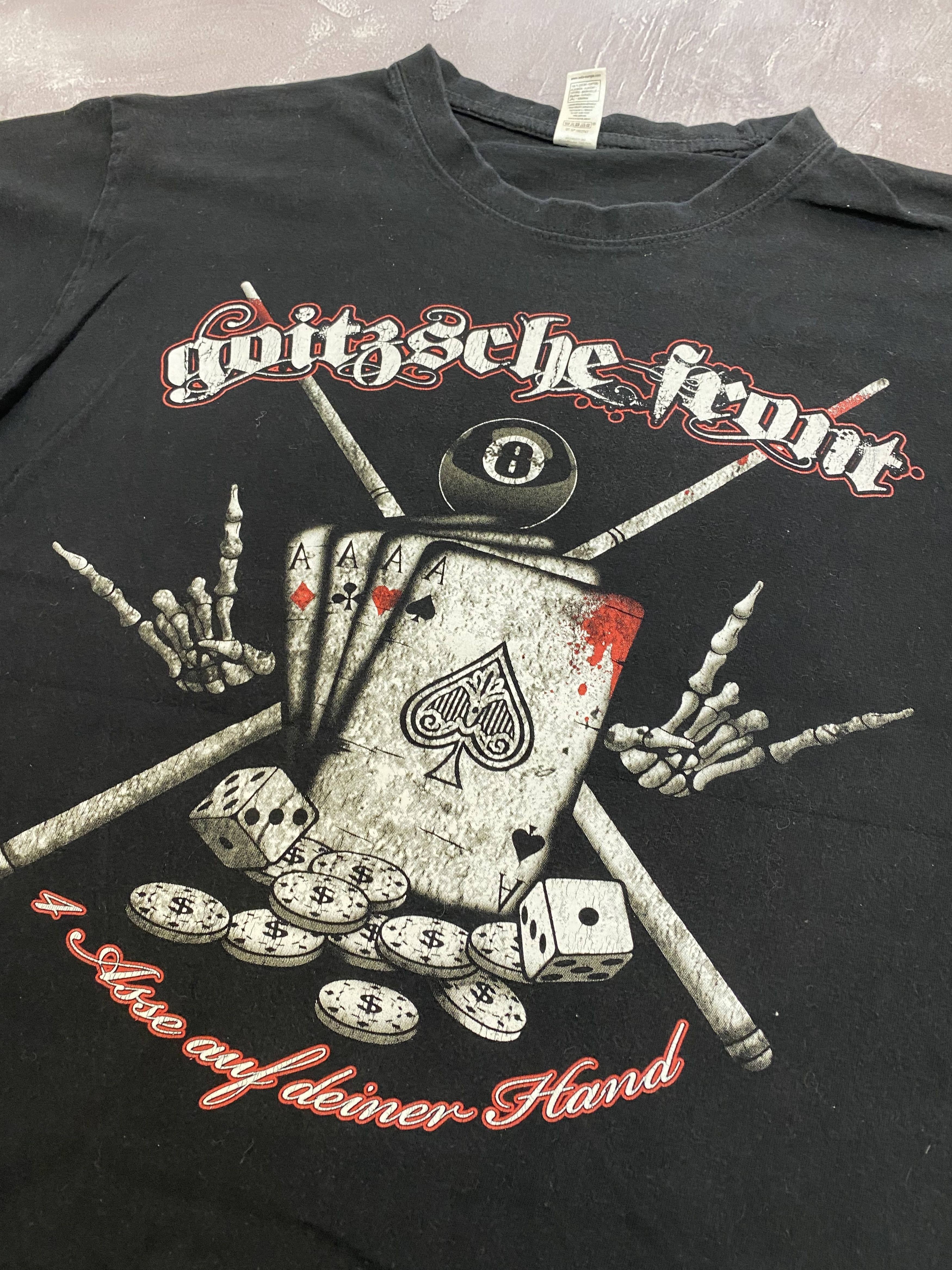 Band Tees Vintage Poker Bones Skull Tee Size US M / EU 48-50 / 2 - 3 Thumbnail