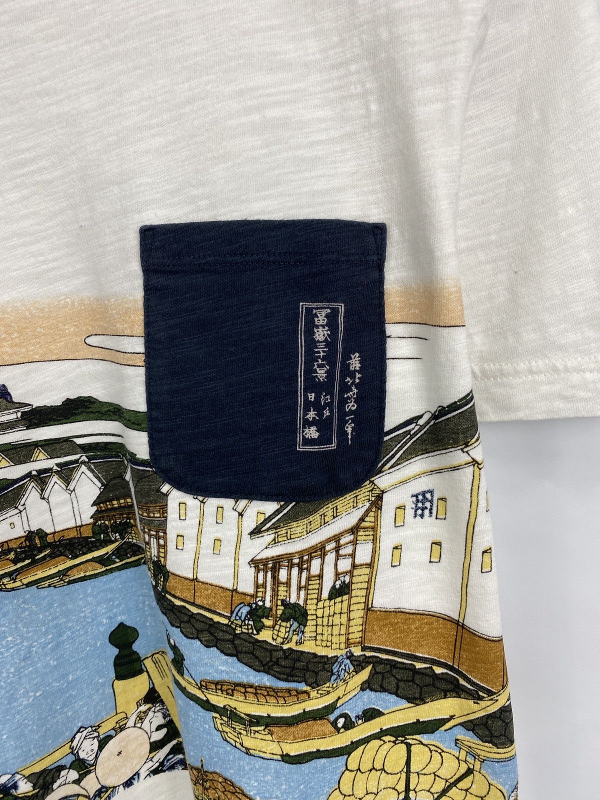 Uniqlo 🇯🇵 Vintage Uniqlo Hakusai Blue Japan Style T-Shirt Rare Size US S / EU 44-46 / 1 - 4 Thumbnail