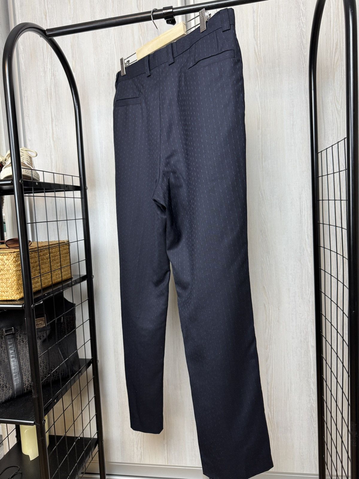 Versace Versace Classic blue wool striped classic casual wide pants Size US 36 / EU 52 - 7 Thumbnail