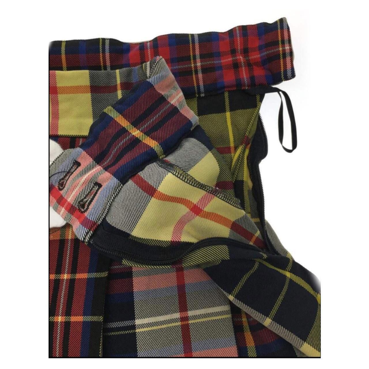 Comme des Garcons Comme Des Garcons Flare Checkered Pleat Midi Skort Size 28" / US 6 / IT 42 - 3 Thumbnail