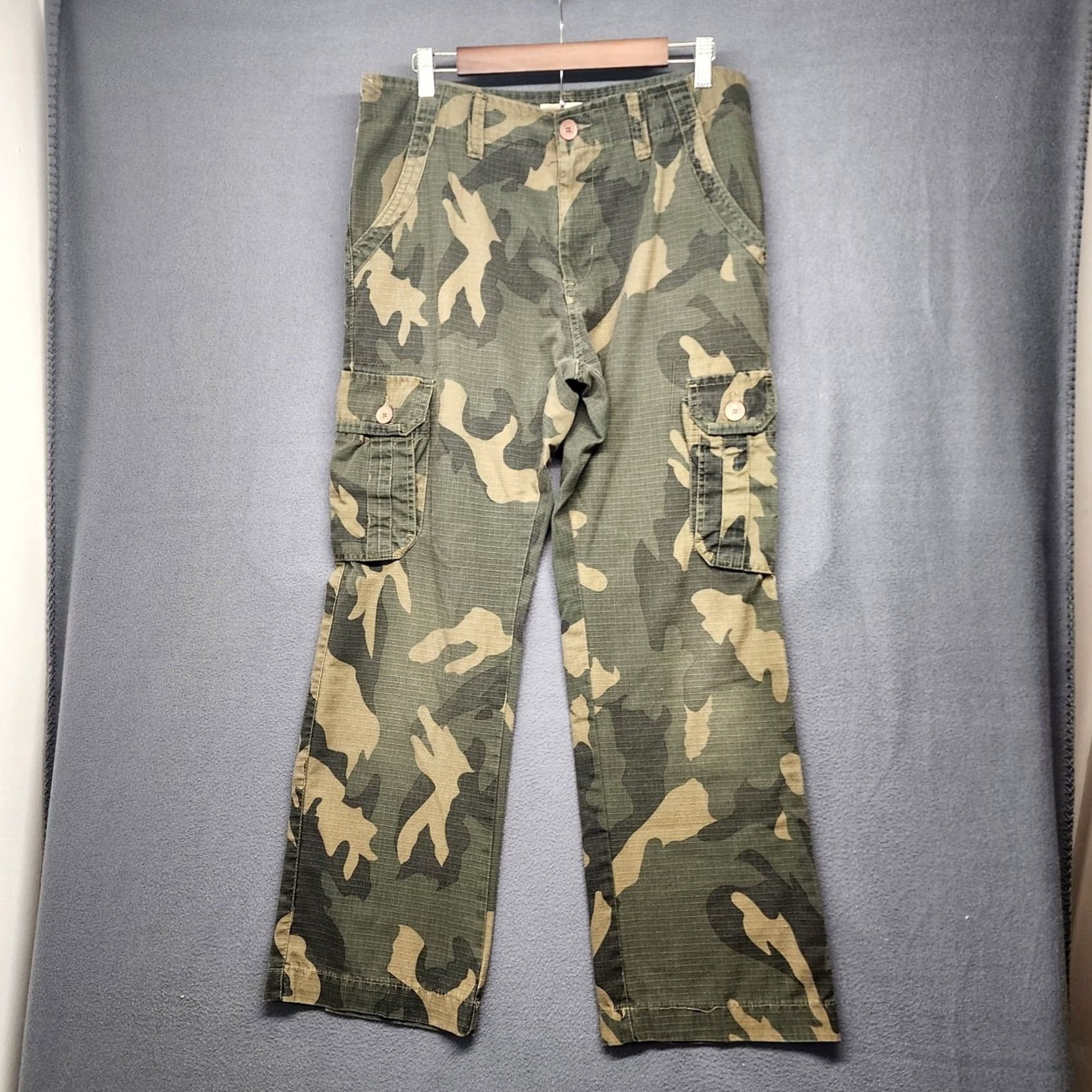 Y/Project VINTAGE Project Mayhem Cargo Pants Men 34x29 Camo Ripstop Tagged 34x30 Hunting Tiny Flaw Size US 34 / EU 50 - 2 Thumbnail