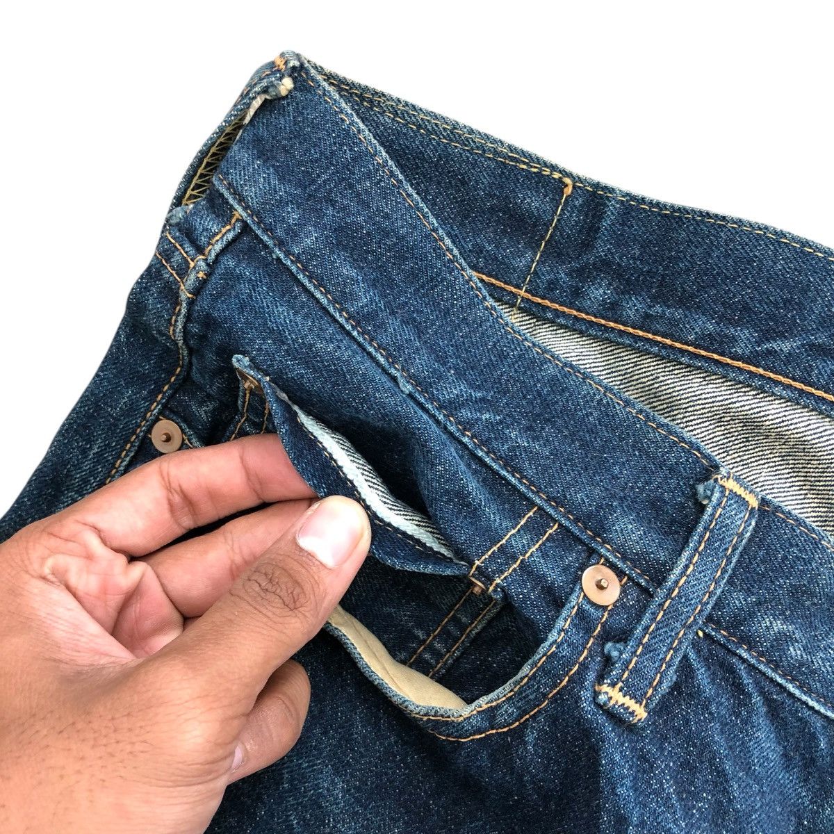 Japanese Brand × Kapital × Vintage Vintage Kapital Capital Inc Home Made Selvedge Denim Size US 34 / EU 50 - 8 Thumbnail