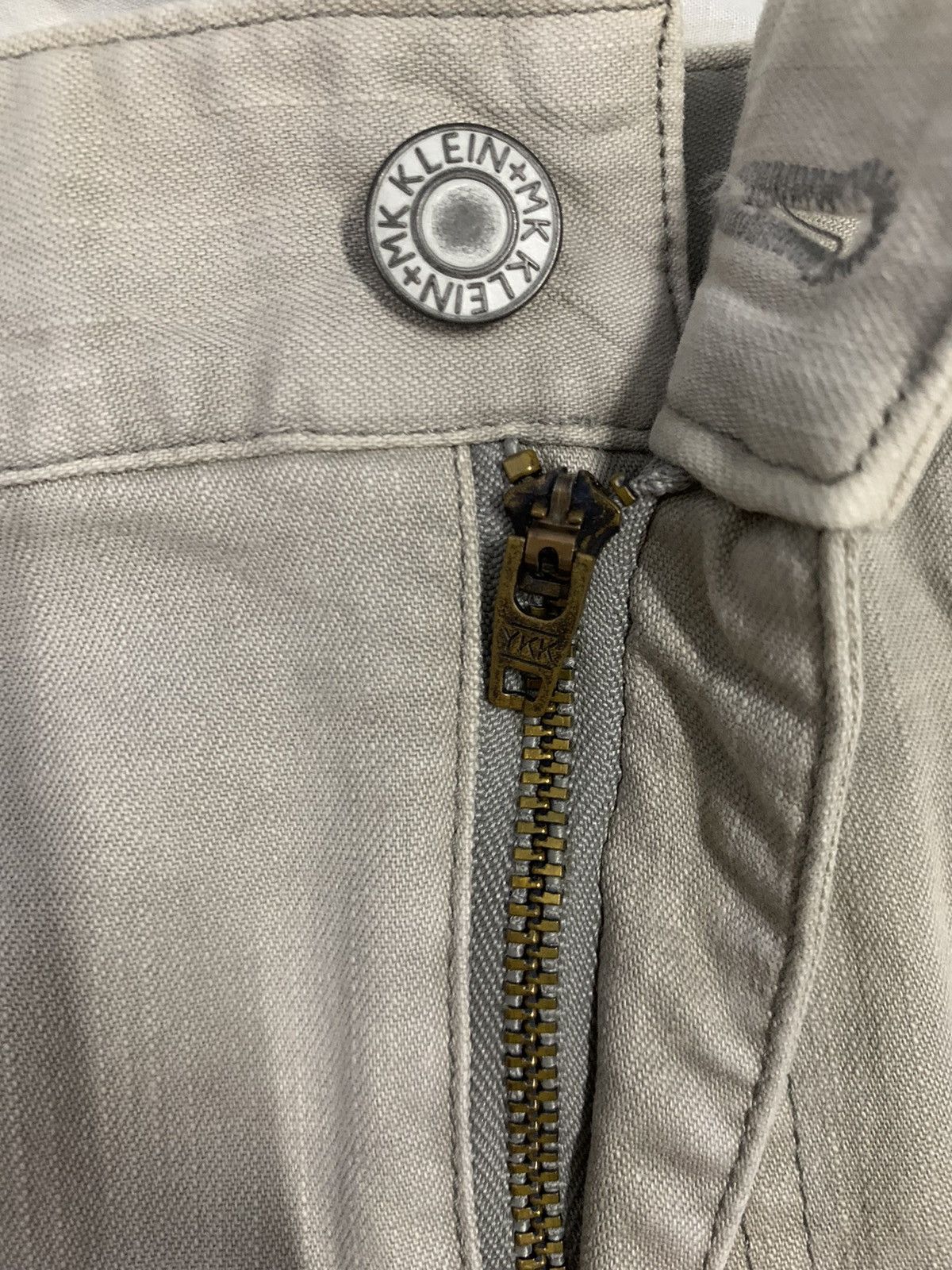 Michel Klein Vintage Y2K MK Klein Michel Klein Grey Denim Mini Skirt Size 27" / US 4 / IT 40 - 7 Thumbnail
