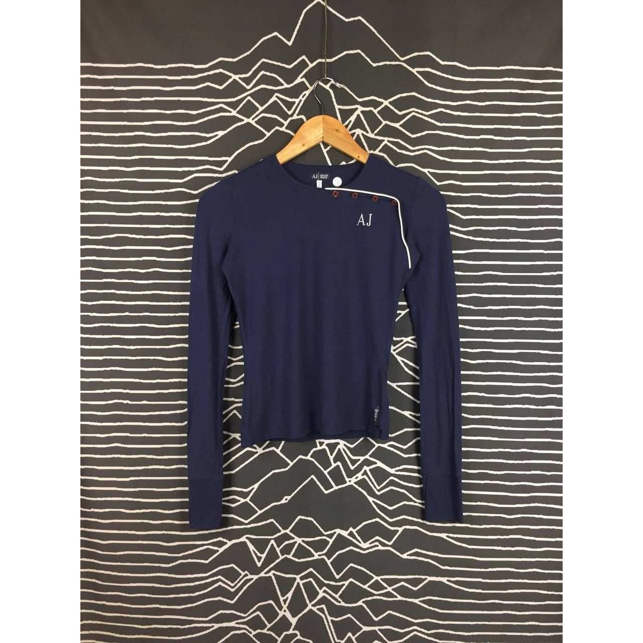 Armani Armani Jeans Made In Italy Nautical Button Longsleeve Tee Size S / US 4 / IT 40 - 2 Thumbnail