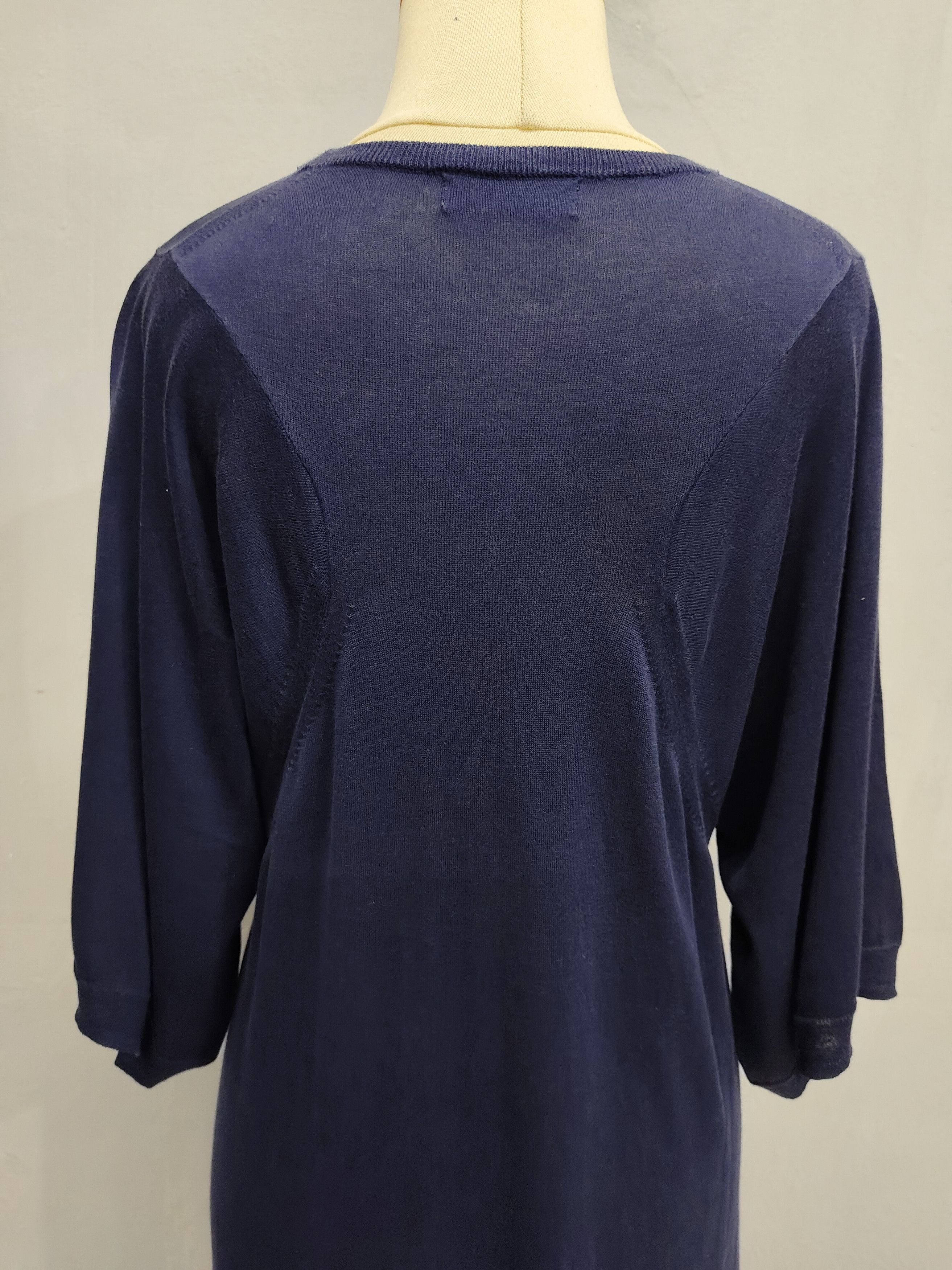 Zucca 🇯🇵 Zucca 🇯🇵 by Issey Co Navy Sweatshirt Midi Dress Size L / US 10 / IT 46 - 6 Thumbnail
