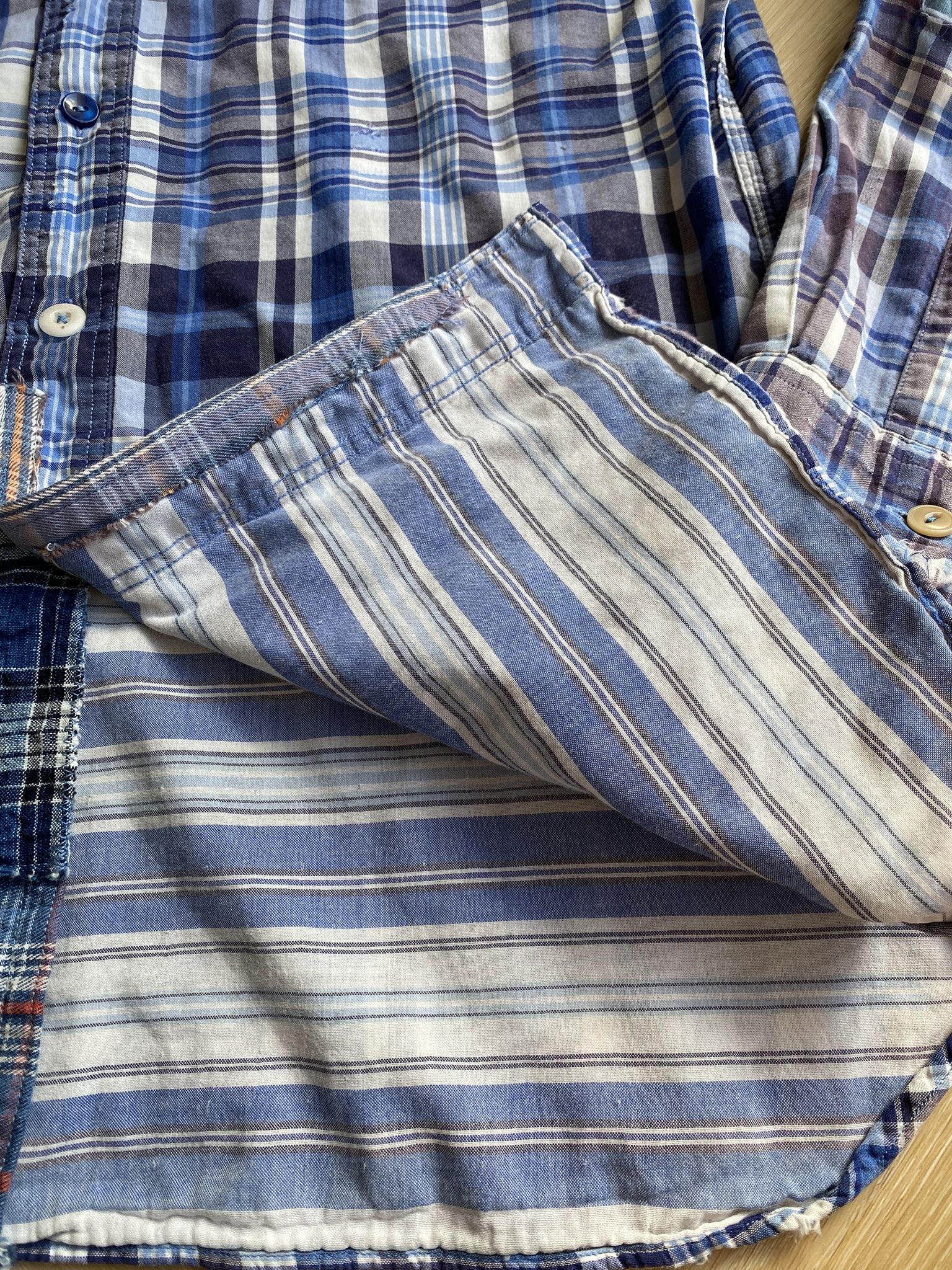 Vintage Sunfade & Repair Double Cloth Flannel Shirt Size US S / EU 44-46 / 1 - 22 Thumbnail