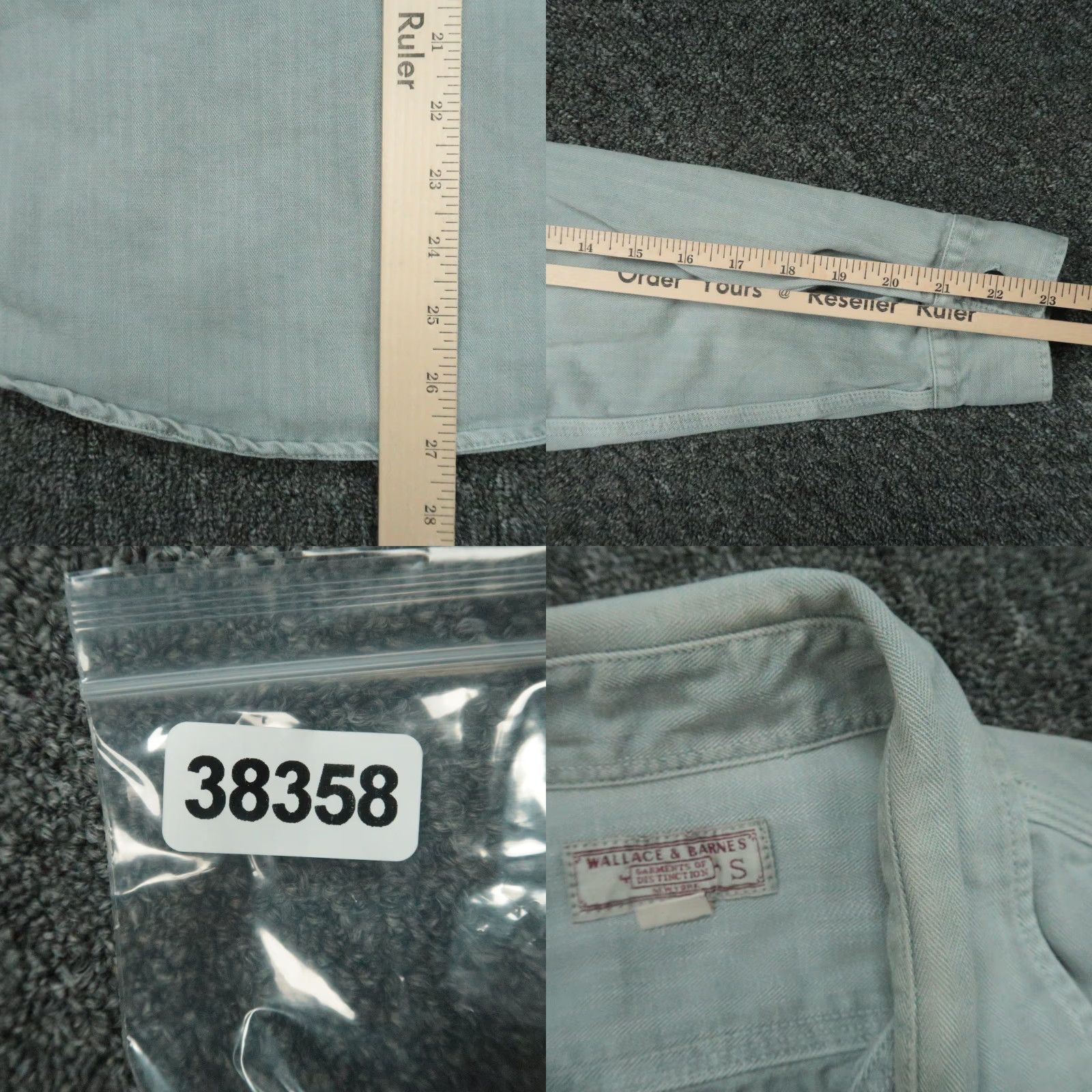 Wallace & Barnes Wallace & Barnes Shirt Mens Small Blue 2 Pocket Workshirt Long Sleeve Button Size US S / EU 44-46 / 1 - 8 Thumbnail