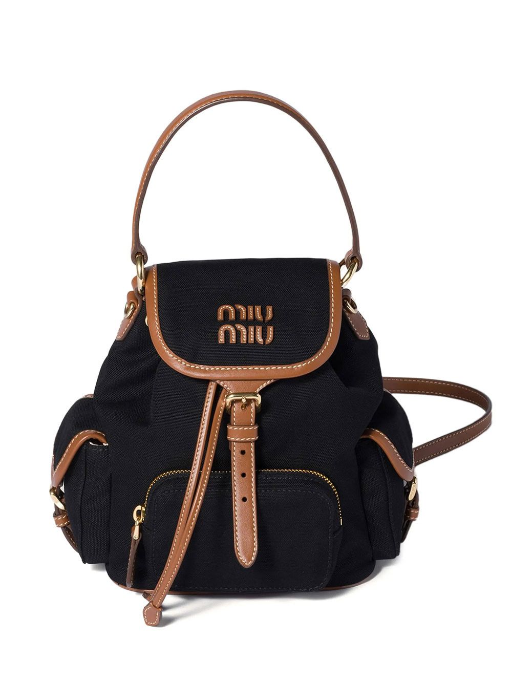 Canvas And Leather Medium Backpack, Women's