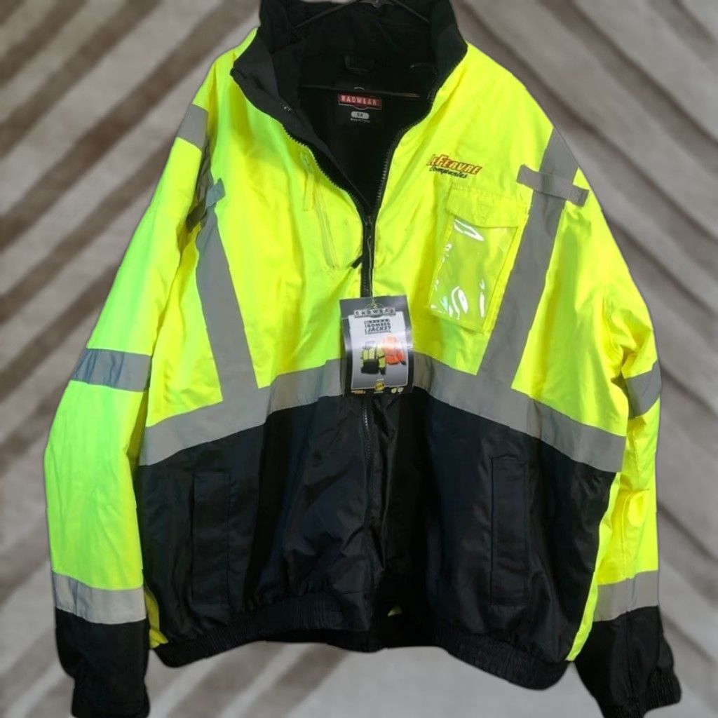 Vintage Radwear Mens Jacket Yellow Black Construction Workwear Deluxe Bomber PPE 5X Jacket Size US XXL / EU 58 / 5 - 1 Thumbnail