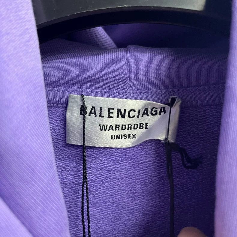 Balenciaga Balenciaga Purple Embroidered Logo Hoodie-2506 Size US XS / EU 42 / 0 - 2 Thumbnail