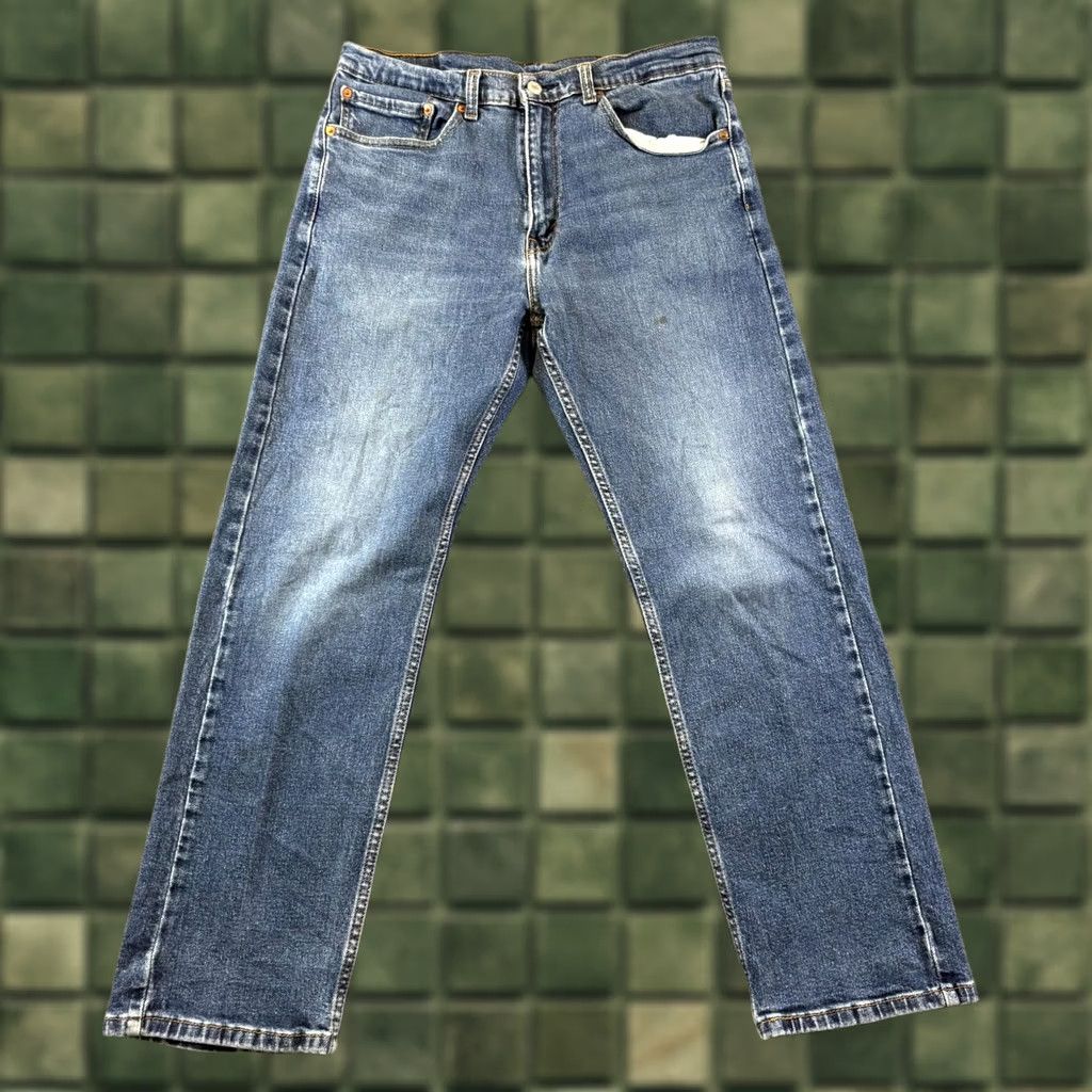 Levi's Levi's 505 Jeans Men's 34x30 Blue Denim Medium Wash Regular Fit Straight Leg Size US 34 / EU 50 - 1 Thumbnail