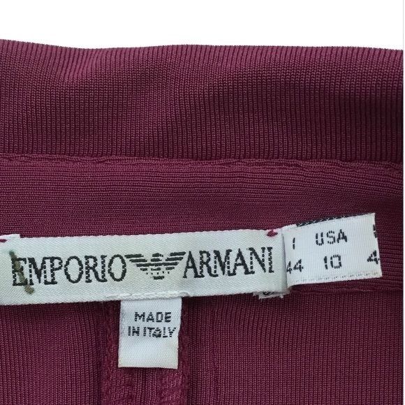 Emporio Armani VTG 90s Emporio Armani Button Front Oxblood Top | Office Sir Size L / US 10 / IT 46 - 5 Thumbnail