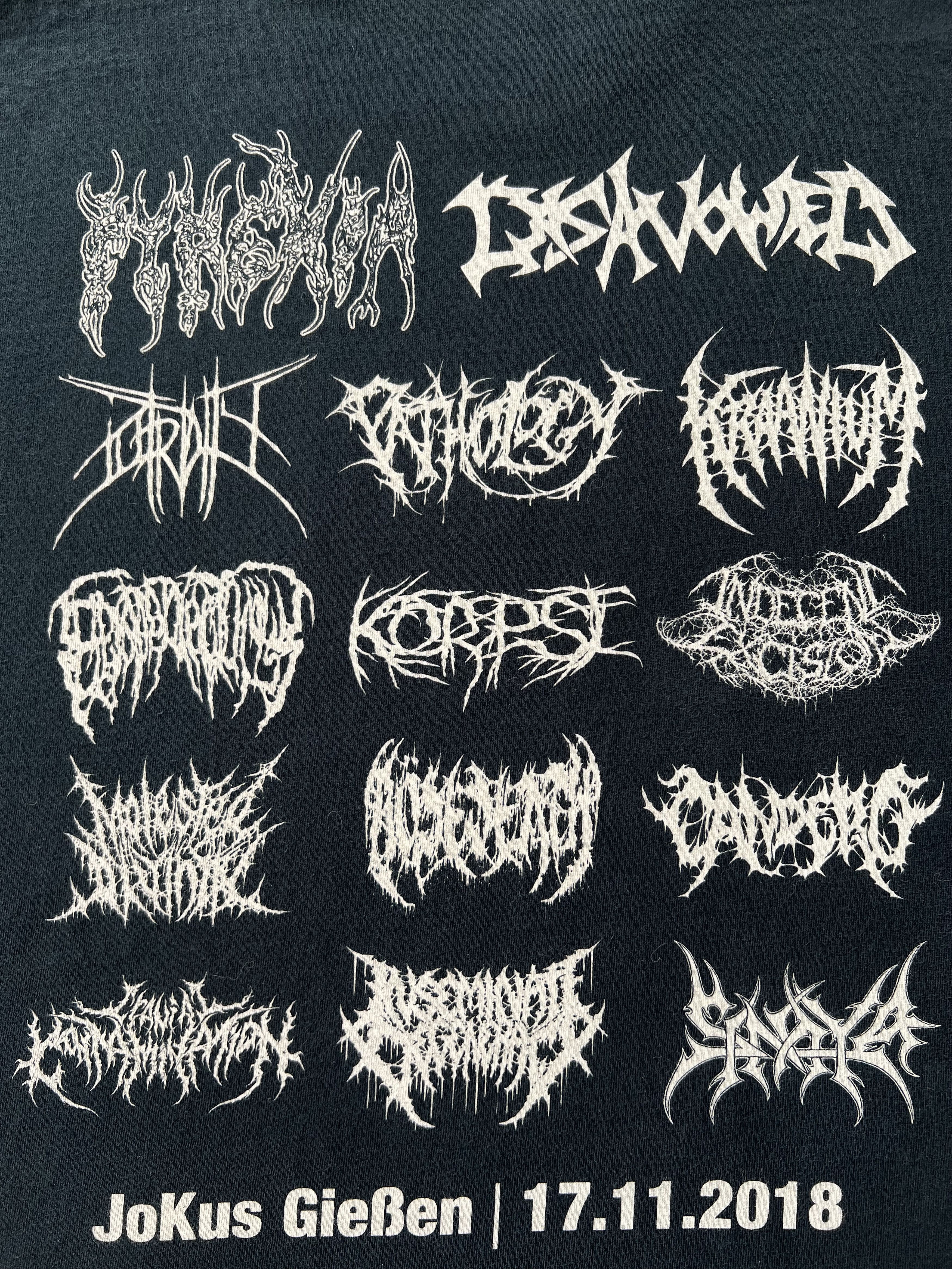 Band Tees Vintage 2018 Slamming Brutality Tour Festival Death Metal Size US L / EU 52-54 / 3 - 12 Thumbnail