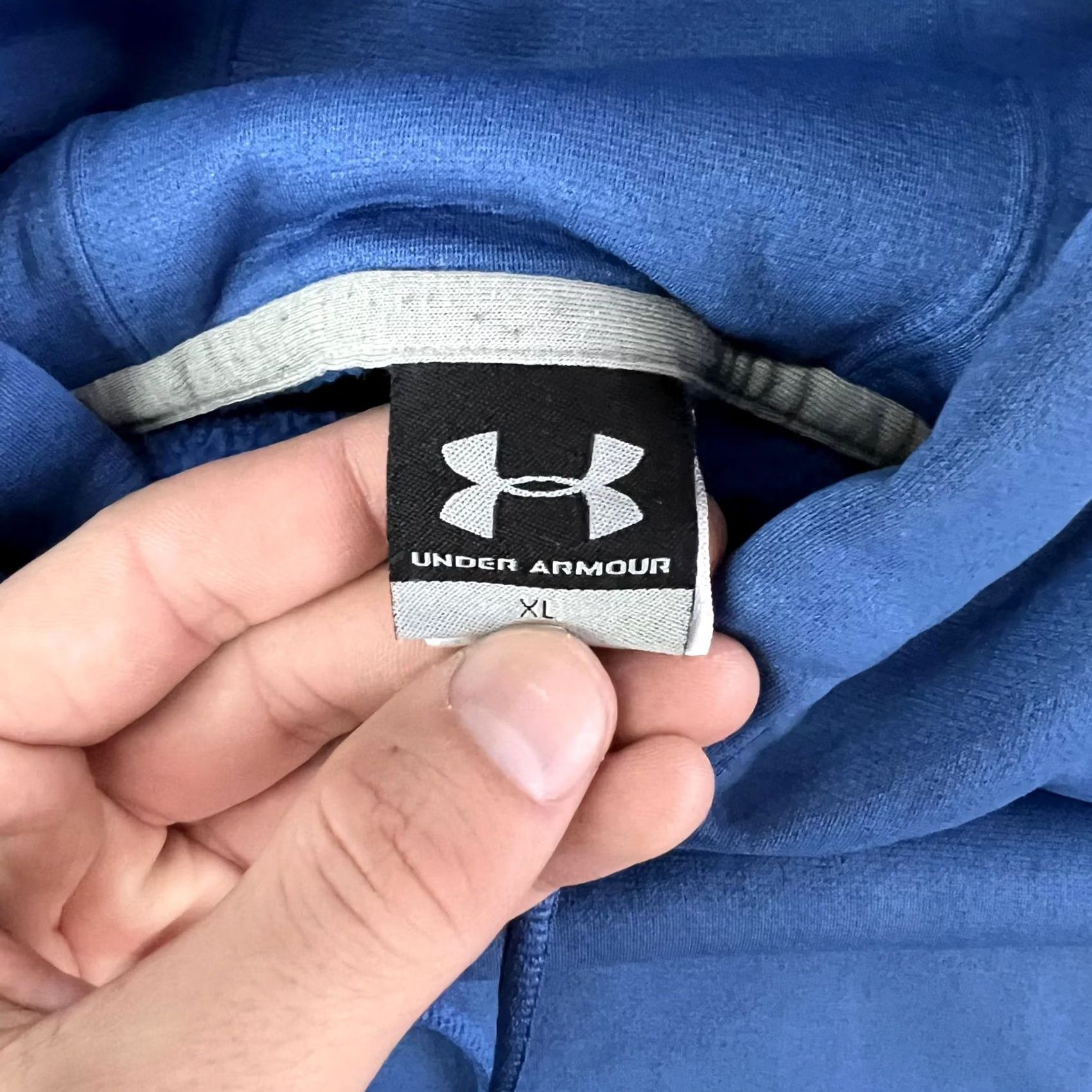 Under Armour Under Armour Hoodie Mens XL Blue Logo Fleece Pullover Sweatshirt Gym Training Size US XL / EU 56 / 4 - 2 Thumbnail
