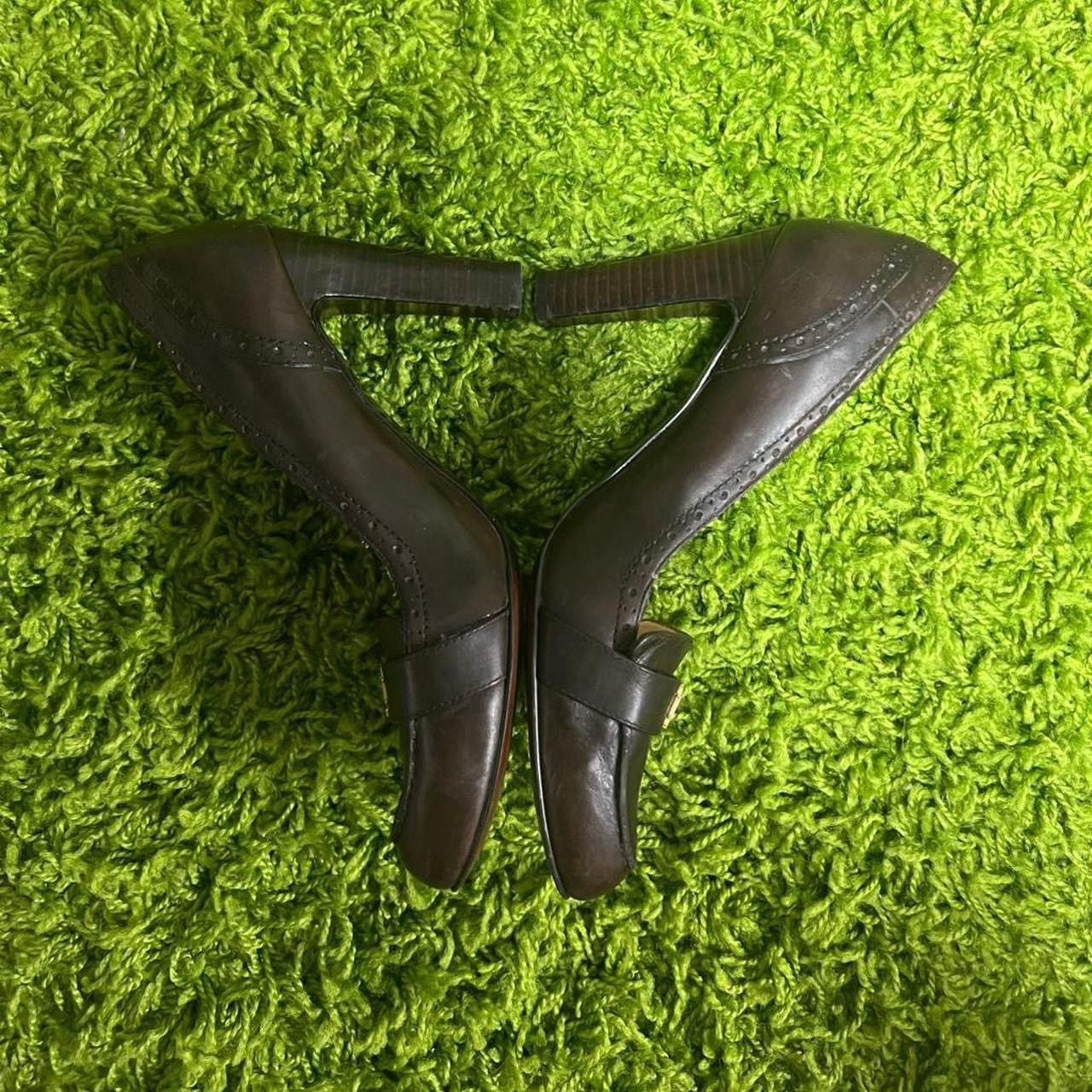 Lauren Ralph Lauren Women's Lauren Ralph Lauren Dark Brown Leather Heels Size US 9 / IT 39 - 3 Thumbnail