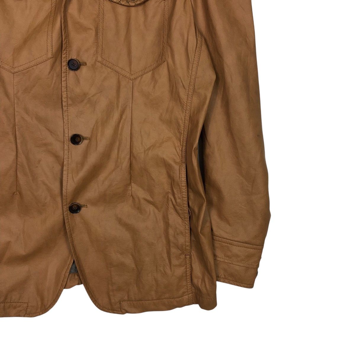 Alexander Julian × Japanese Brand 📌Vintage Biker Leather Jacket Alexander Julian Blanket Size US L / EU 52-54 / 3 - 6 Thumbnail