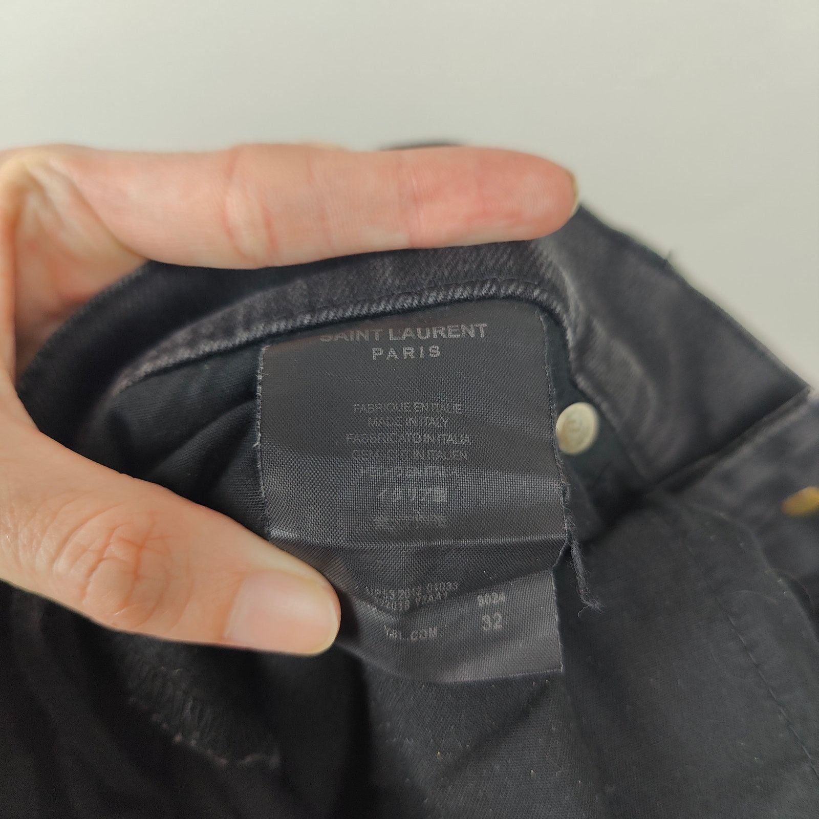 Saint Laurent Paris Saint Laurent Jeans Mens 32 Black Wash DO2 M/SK-LW Size US 32 / EU 48 - 12 Thumbnail
