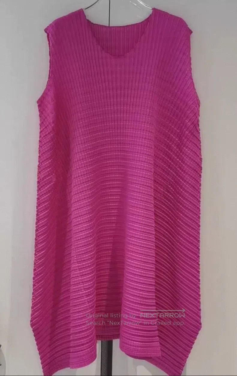 Issey Miyake Issey Miyake Waffle Rose Pink Dress Size XXL / US 16-18 / IT 52-54 - 6 Thumbnail