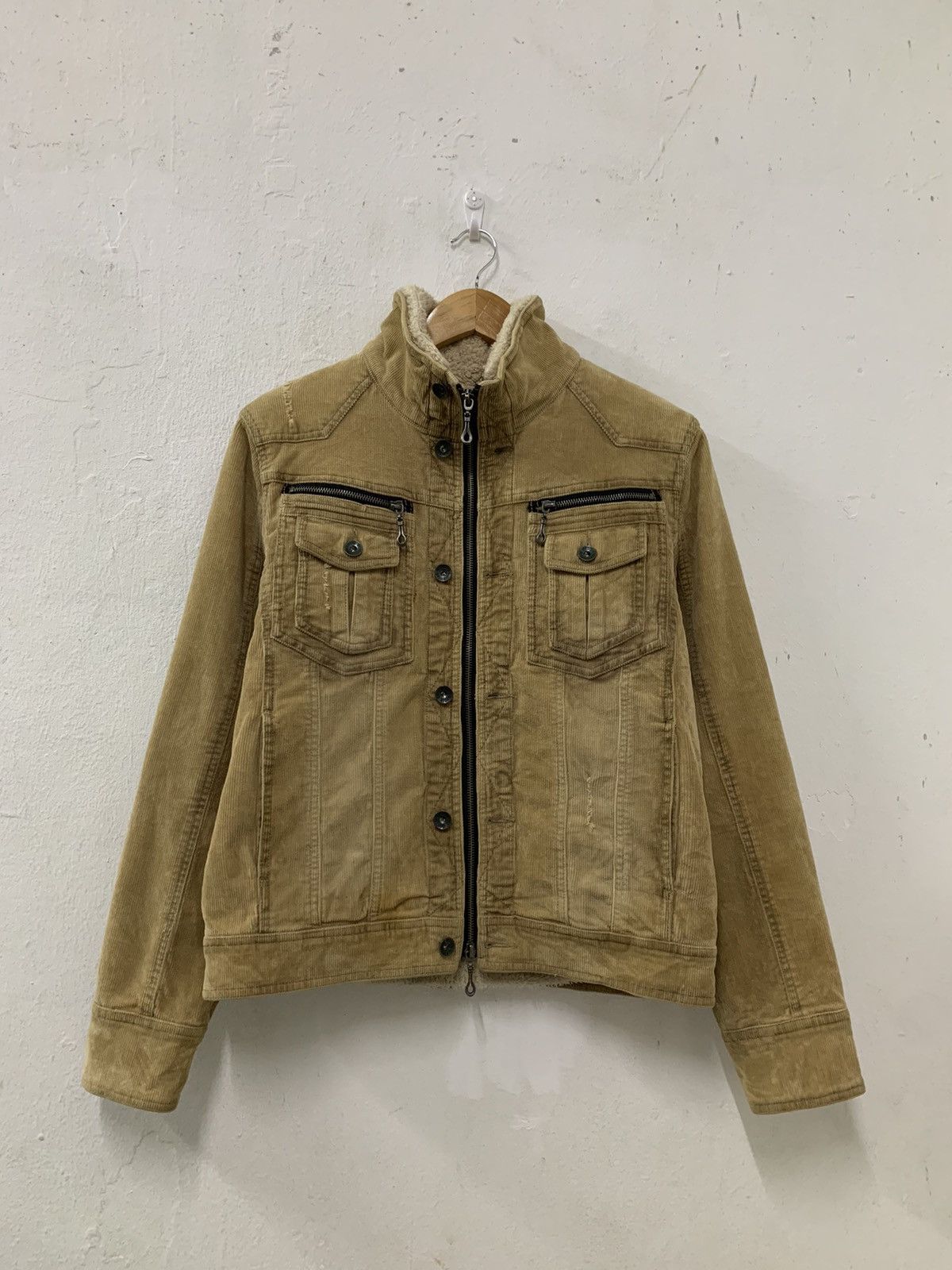 Japanese Brand × semanticdesign Semantic Design Corduroy Distressed Style Punk Jacket Size US S / EU 44-46 / 1 - 1 Thumbnail