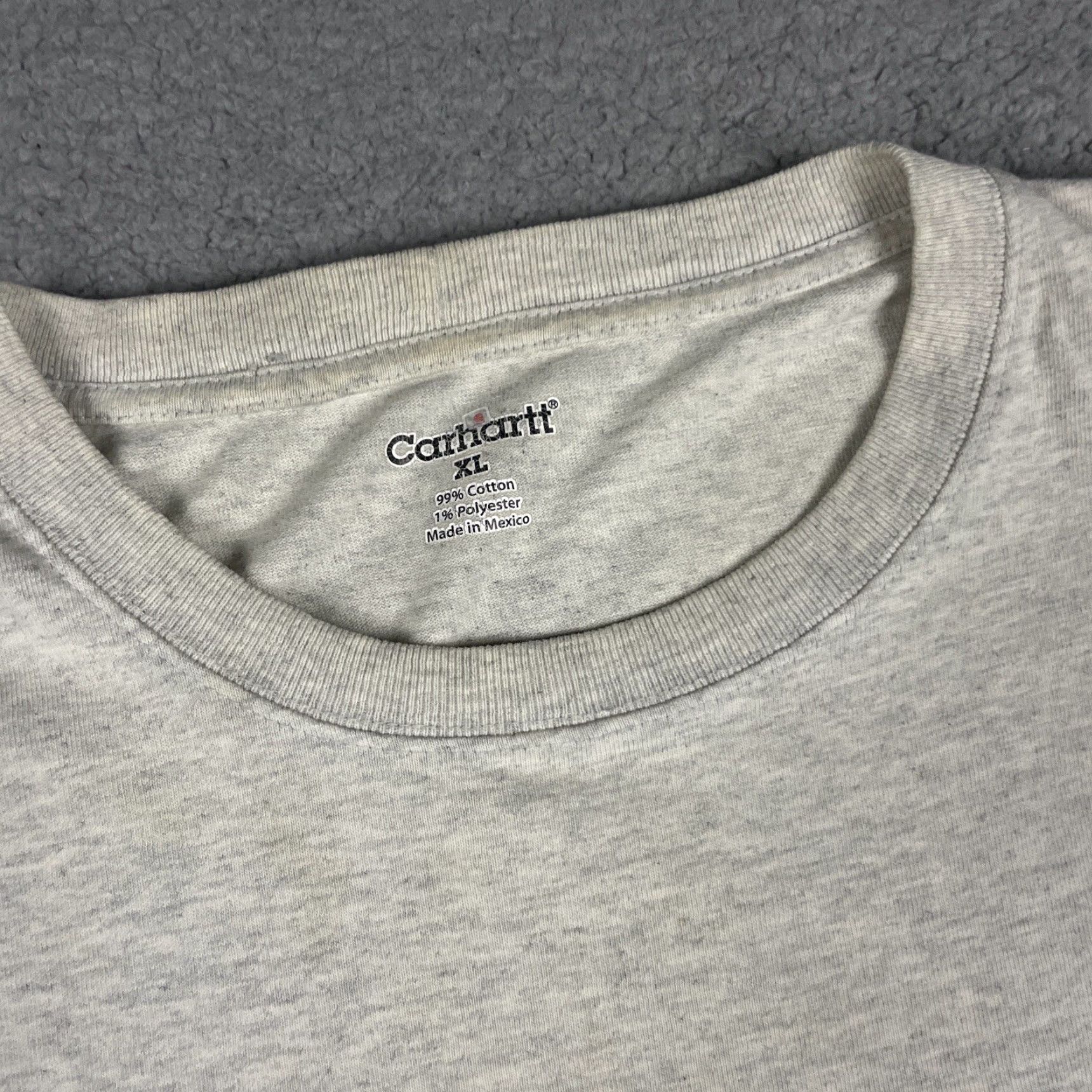 Carhartt Carhartt Shirt Adult XL Gray Pocket Thrashed 90s T-Shirt Mens Bagged Logo Cotton Short Sleeve Crew Neck Pockets Vintage No Size US XL / EU 56 / 4 - 5 Thumbnail