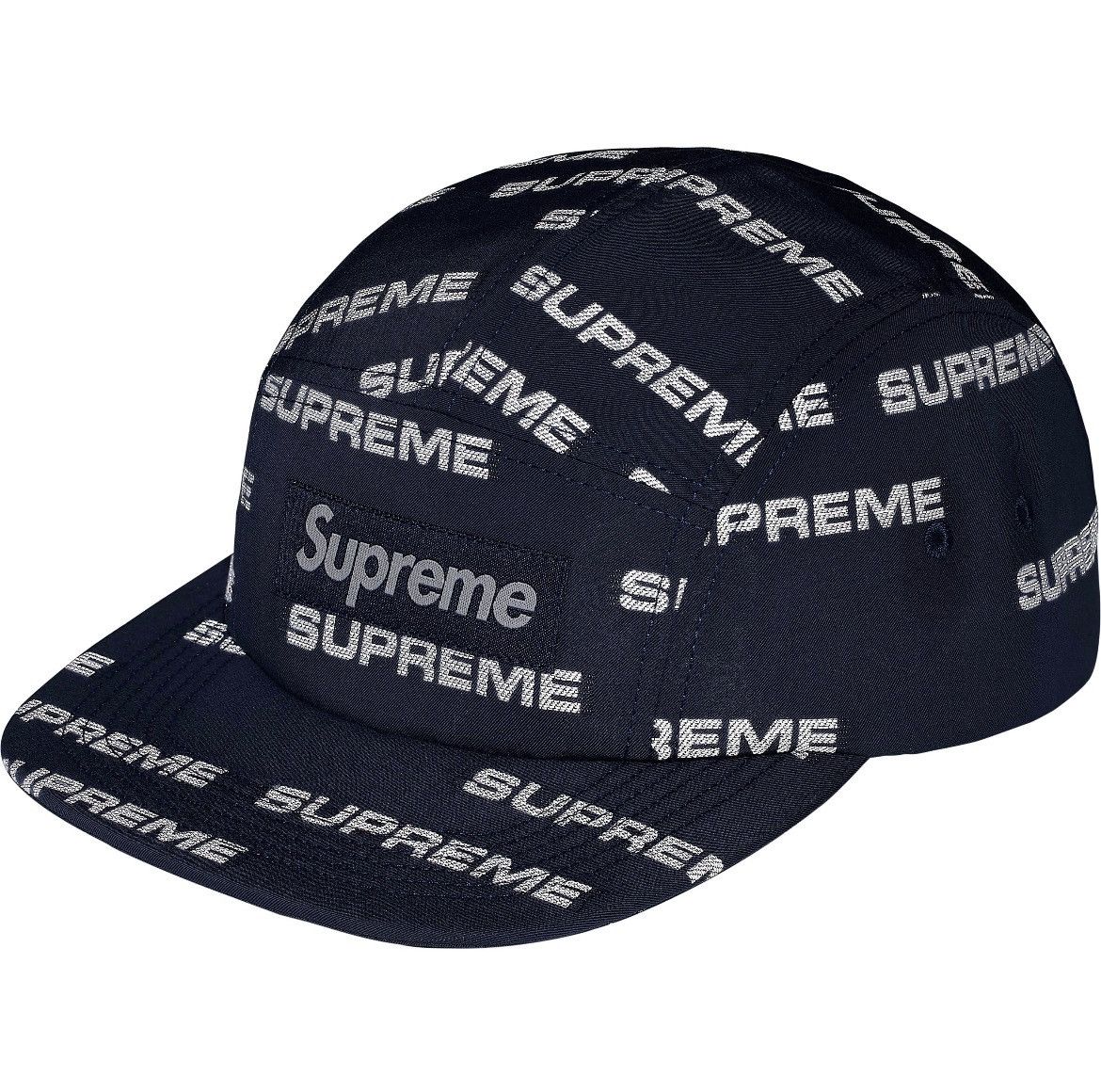 Supreme Supreme Reflective Jacquard Camp Cap Navy FW24 Size ONE SIZE - 2 Thumbnail