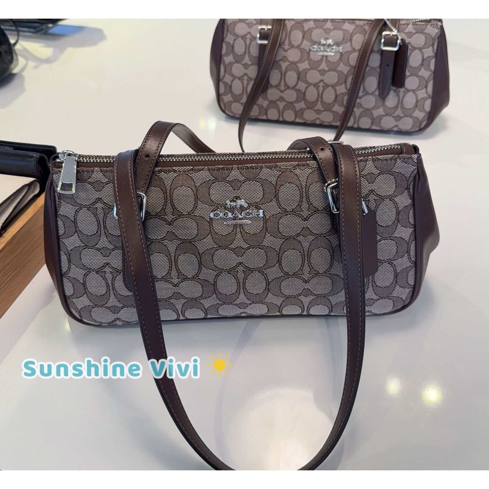 Coach NWT Coach Asher Shoulder Bag CBJ03 Silver/Oak/Maple Size ONE SIZE - 1 Thumbnail