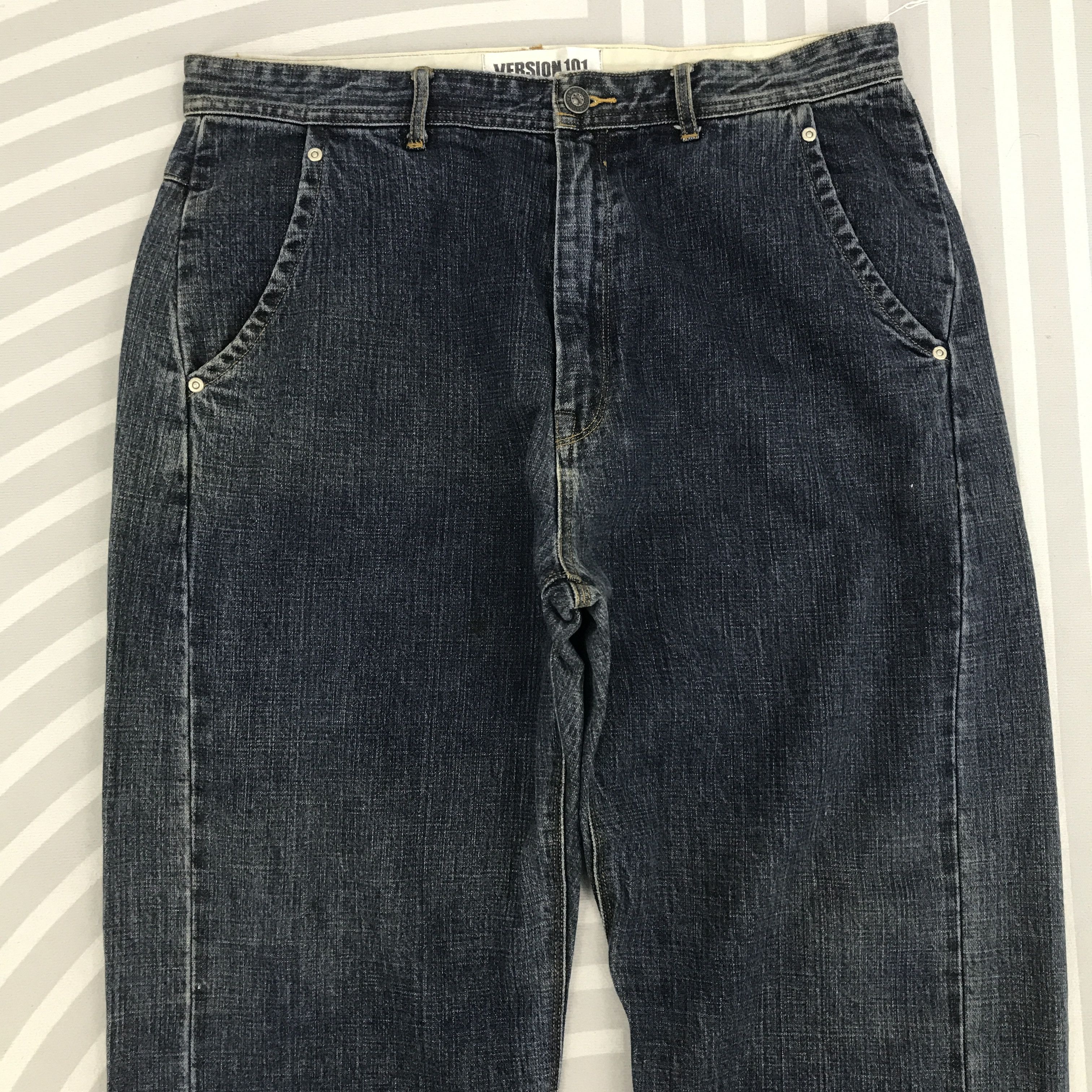 Japanese Brand × Vintage Baggy Denim Version 101 Blue denim Japan style pant Size US 34 / EU 50 - 2 Thumbnail