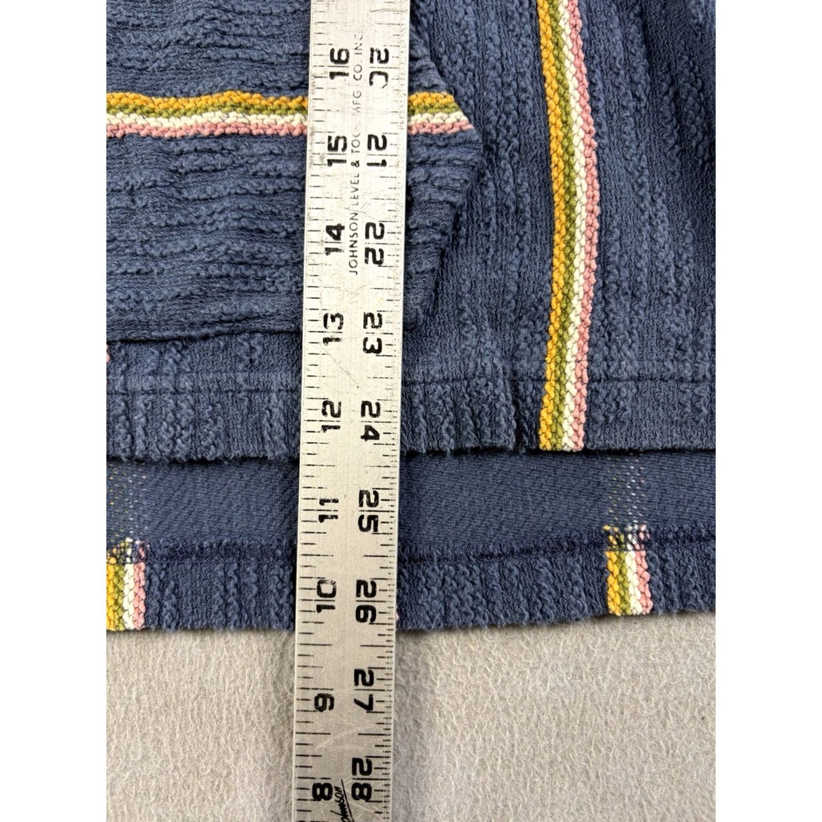 Faherty Faherty Hoodie Pullover Women M Multicolor Stripe Knit Cotton Hooded Beach V-Neck Size M / US 6-8 / IT 42-44 - 7 Thumbnail