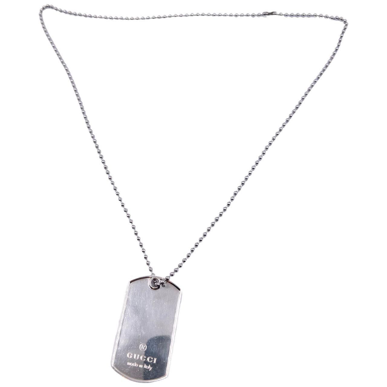 Gucci Vintage Gucci Dog Tag Necklace Size ONE SIZE - 4 Thumbnail