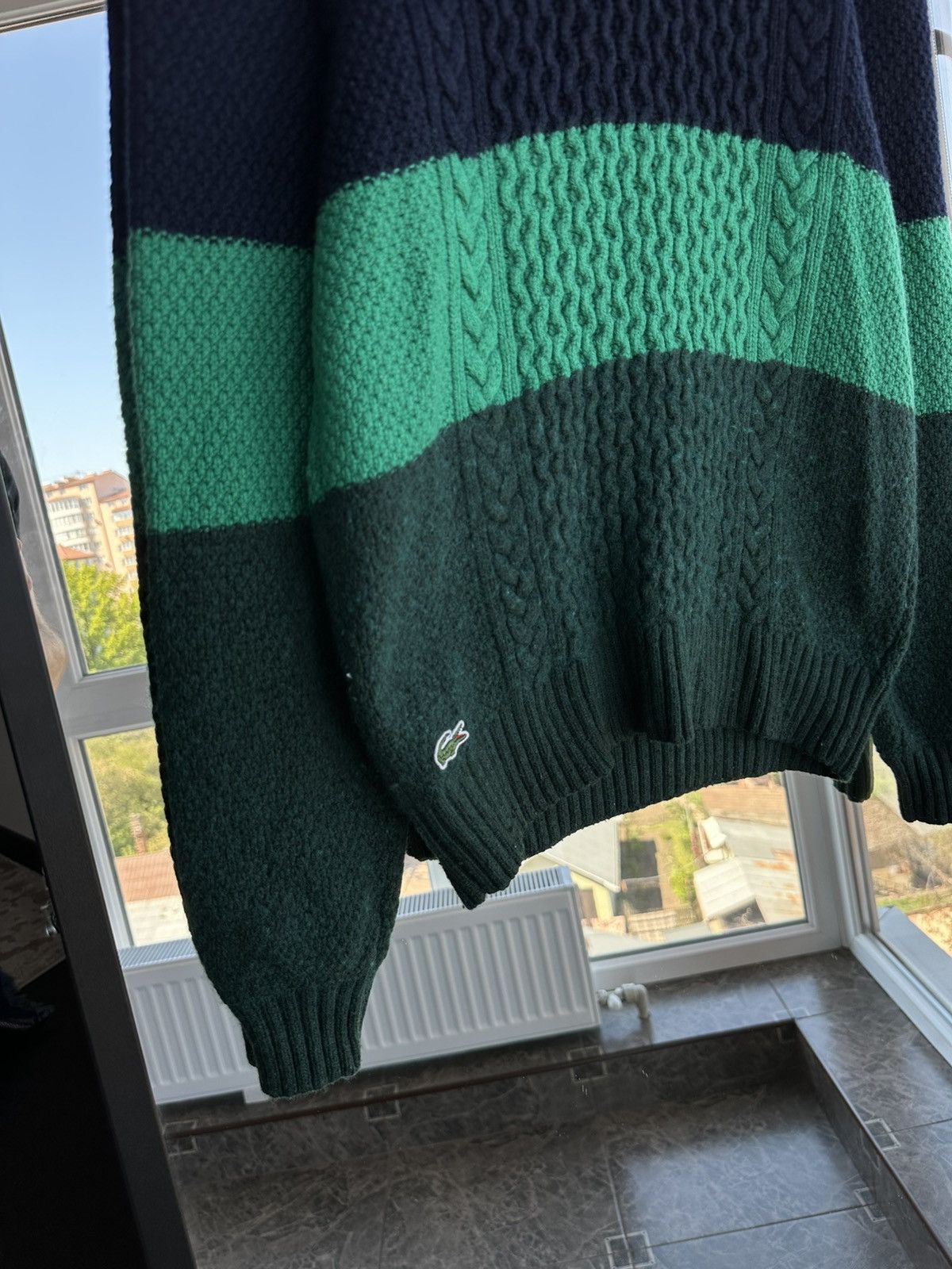 Lacoste Lacoste Live Cable Knit Mens Multicolor Sweater Sz M Size US M / EU 48-50 / 2 - 3 Thumbnail