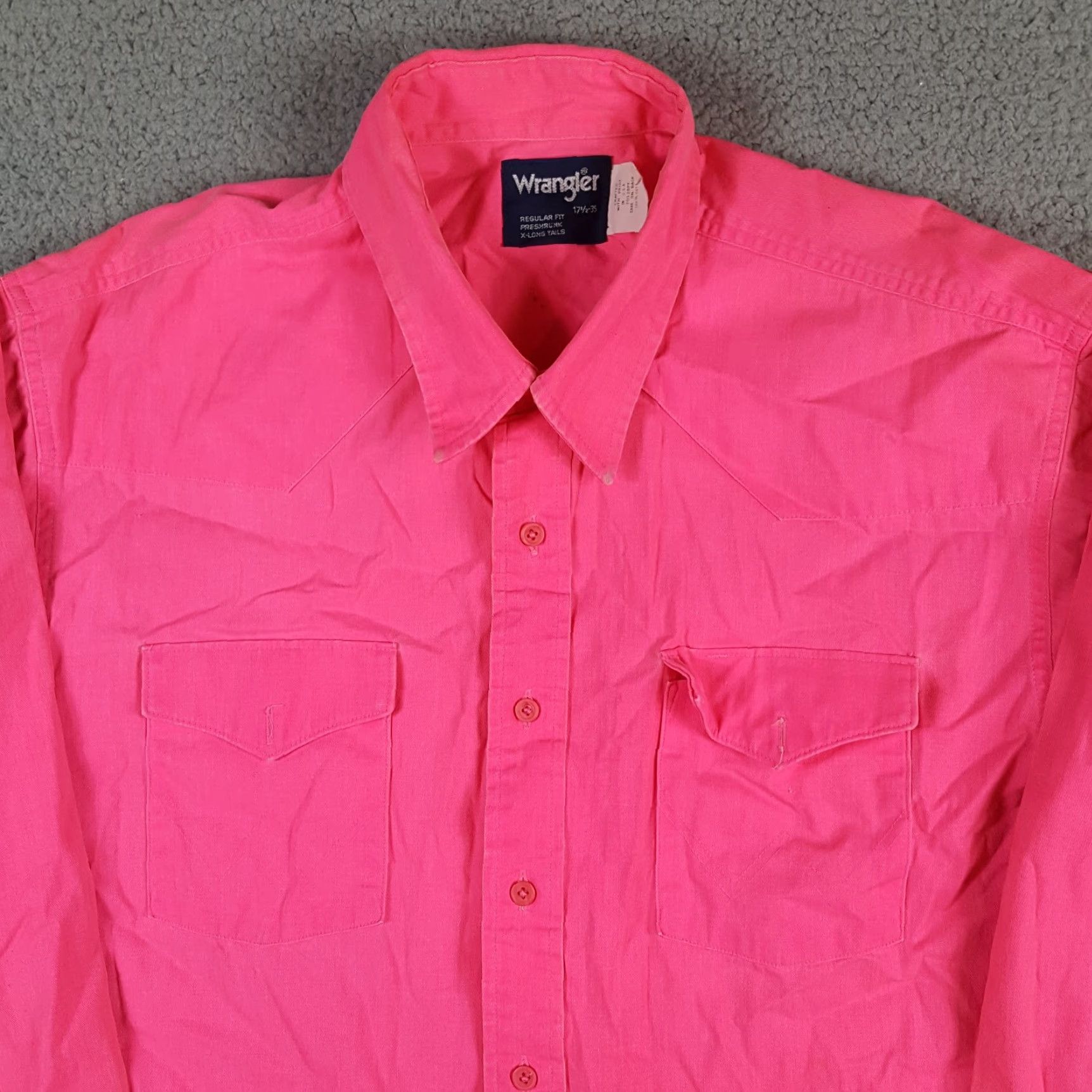 Wrangler VINTAGE Wrangler Brushpopper Western Hot Pink Cowboy Shirt Size L Button Up VTG Size US L / EU 52-54 / 3 - 2 Thumbnail