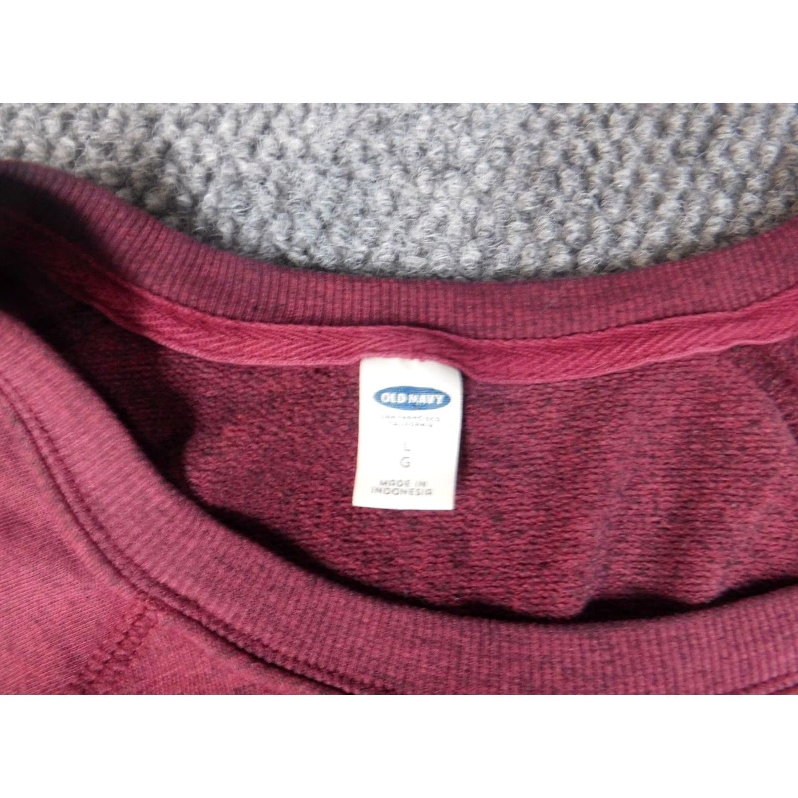 Old Navy Old Navy Womens Sweater Large Burgundy Pullover Crew Neck Long Sleeve Puff Sleeve Bow Button Knit Stretch Regular Size L Womens Pullover Sweater Size L / US 10 / IT 46 - 7 Thumbnail