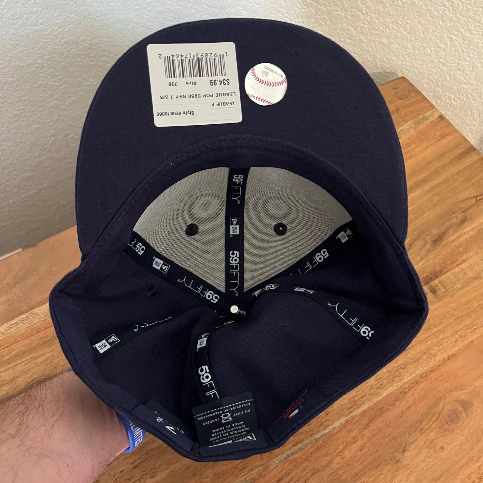 New Era NWT New Era Yankees Fitted Hat League Pop Blue Size 7 3/8 Size 40 - 5 Thumbnail