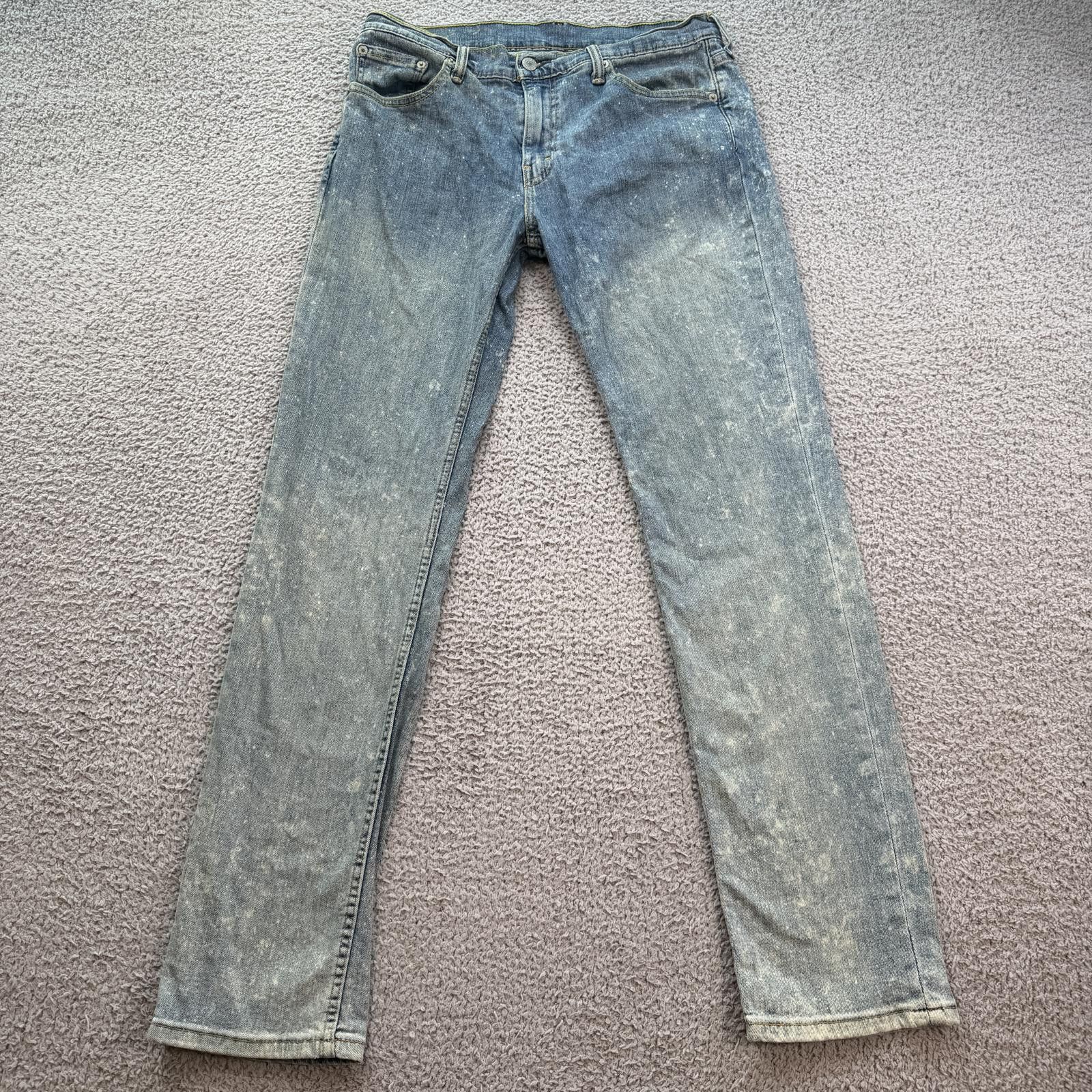 Levi's Levis 511 Mens 33x32 Blue Slim Fit Paint Splatter Jeans Size US 33 - 1 Thumbnail