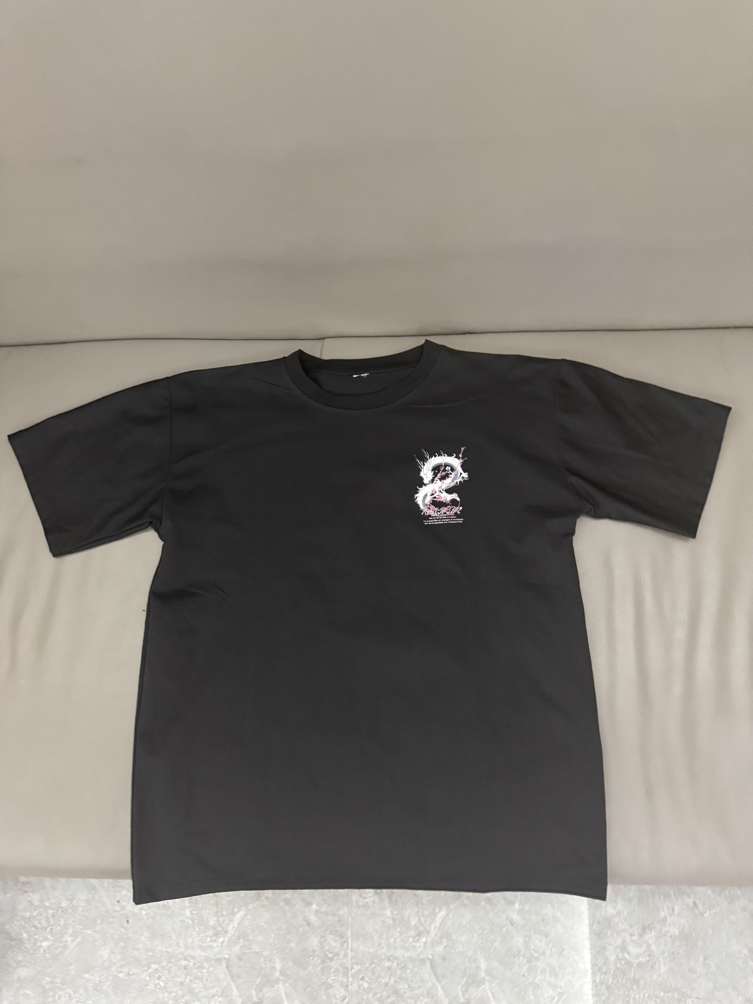 Other Brand New Black Sakura Dragon Graphic Tee 100% Cotton Size US L / EU 52-54 / 3 - 2 Thumbnail