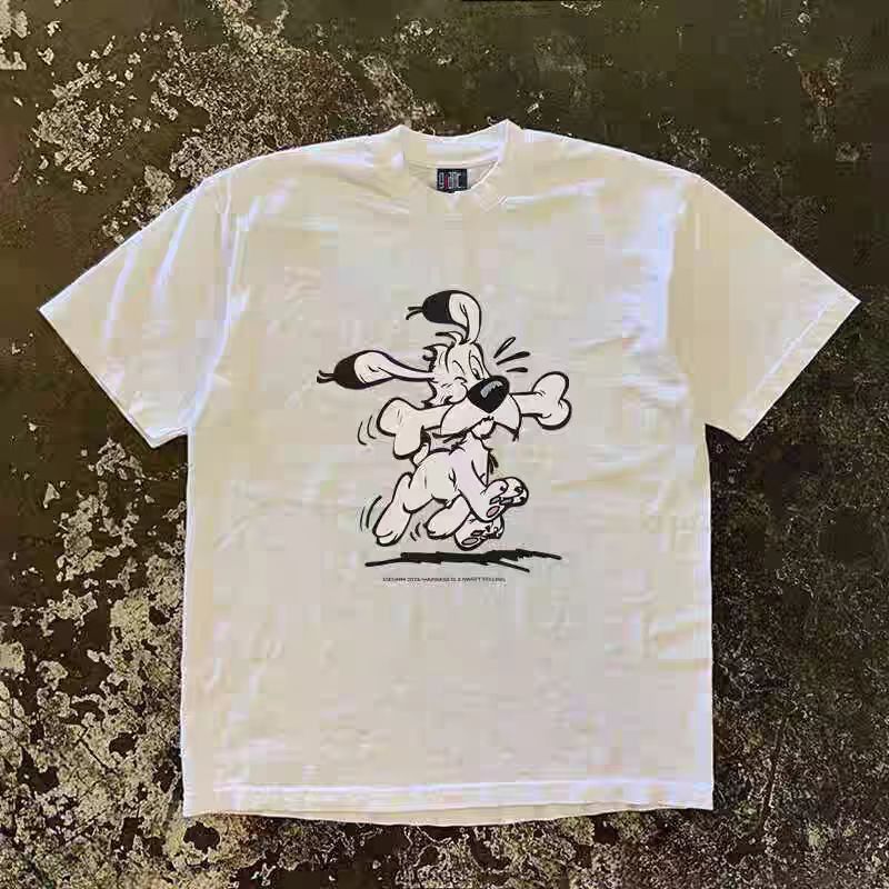 Japanese Brand White casual retro puppy print t-shirt Size US M / EU 48-50 / 2 - 1 Thumbnail
