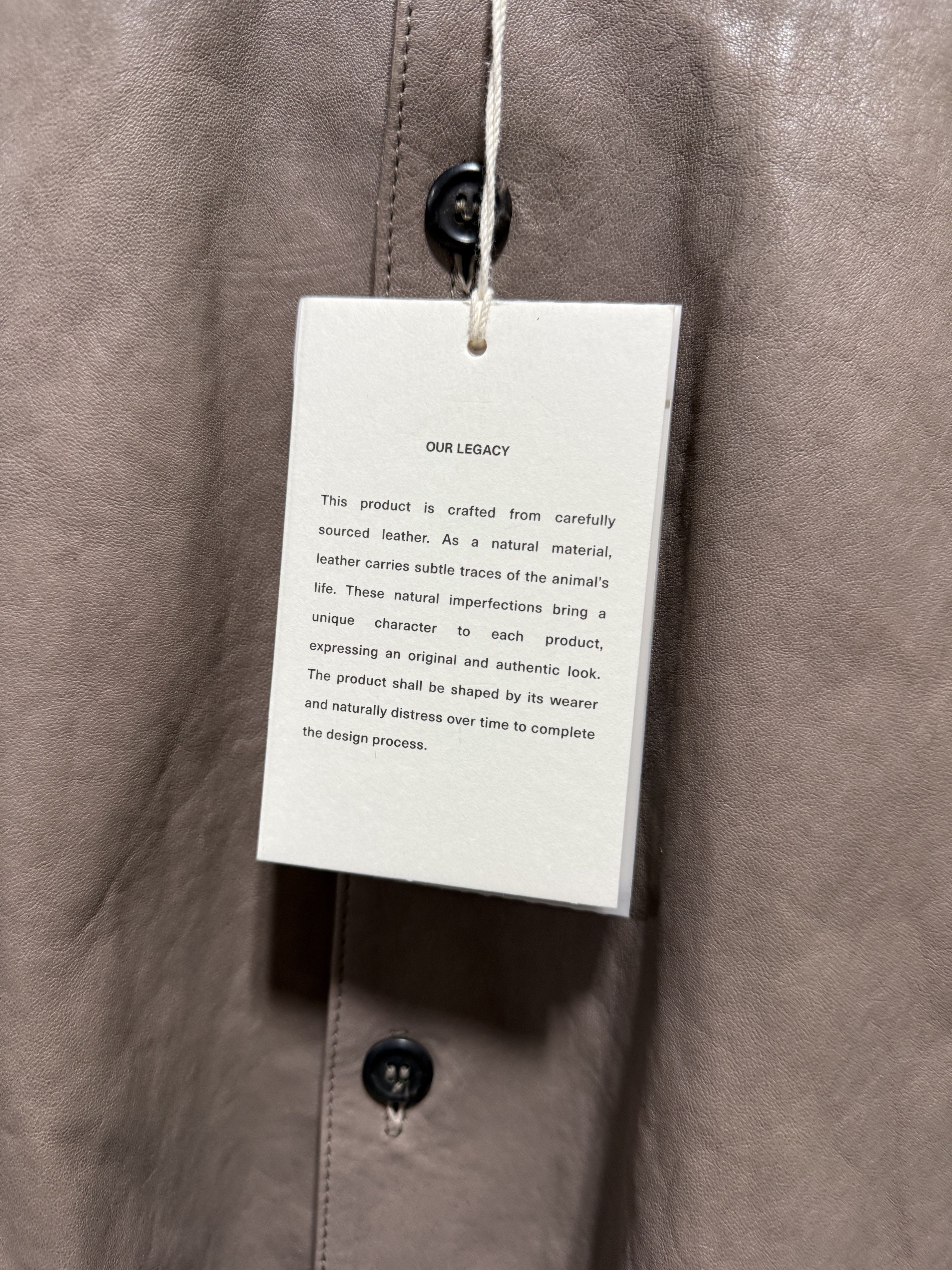 Our Legacy Our Legacy Welding Shirt '70S Grey Velvet Lamb Skin' Size US M / EU 48-50 / 2 - 2 Thumbnail
