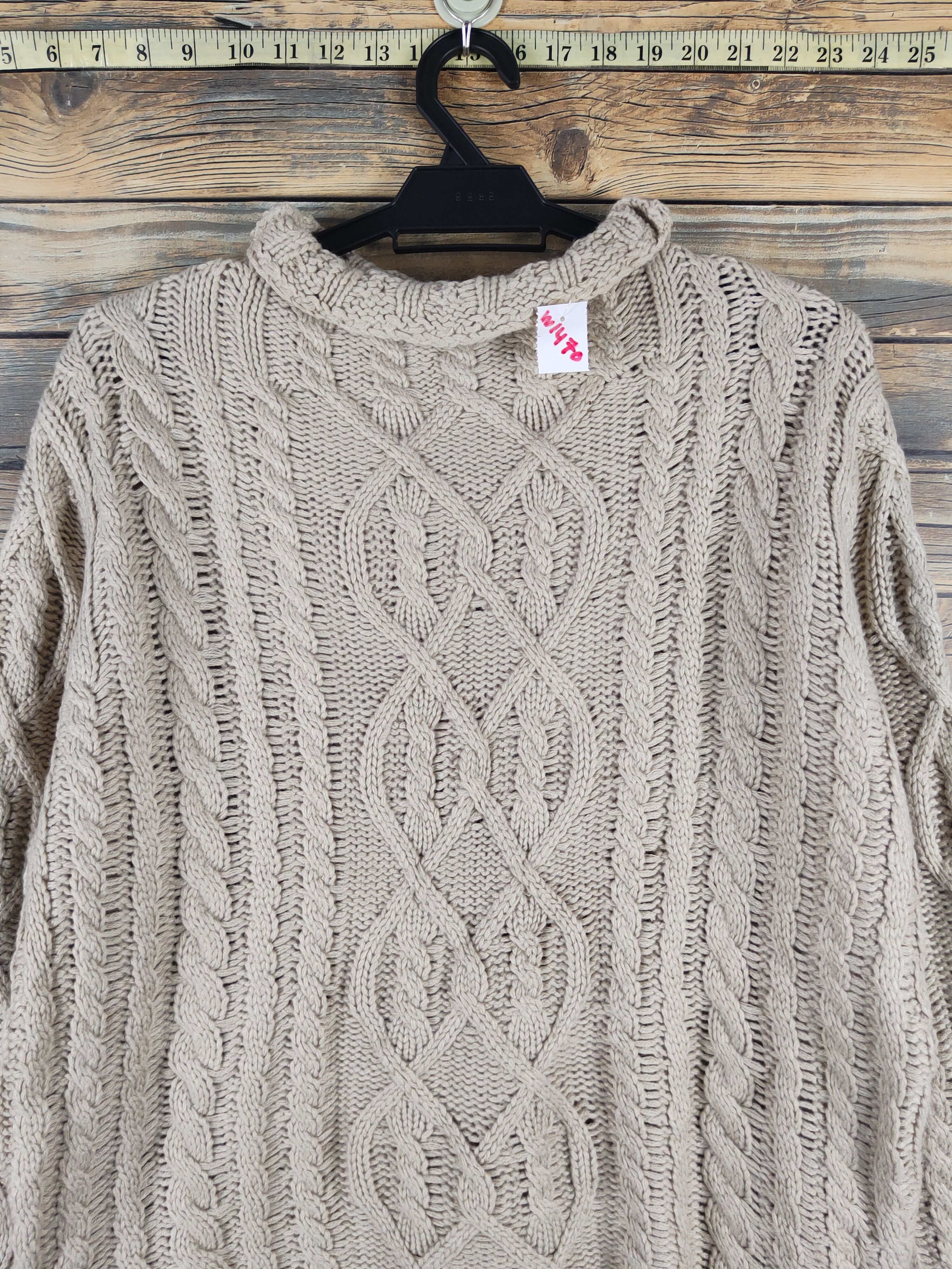 Vintage Japan vintage cable aran isle Knitwear Sweatshirts #W1470 Size US M / EU 48-50 / 2 - 2 Thumbnail