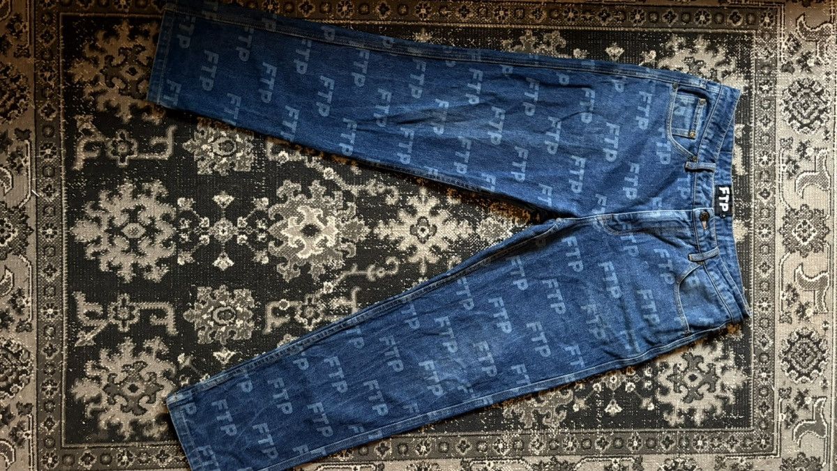 Fuck The Population FTP All Over Print Jeans – Blue Size US 34 / EU 50 - 1 Thumbnail