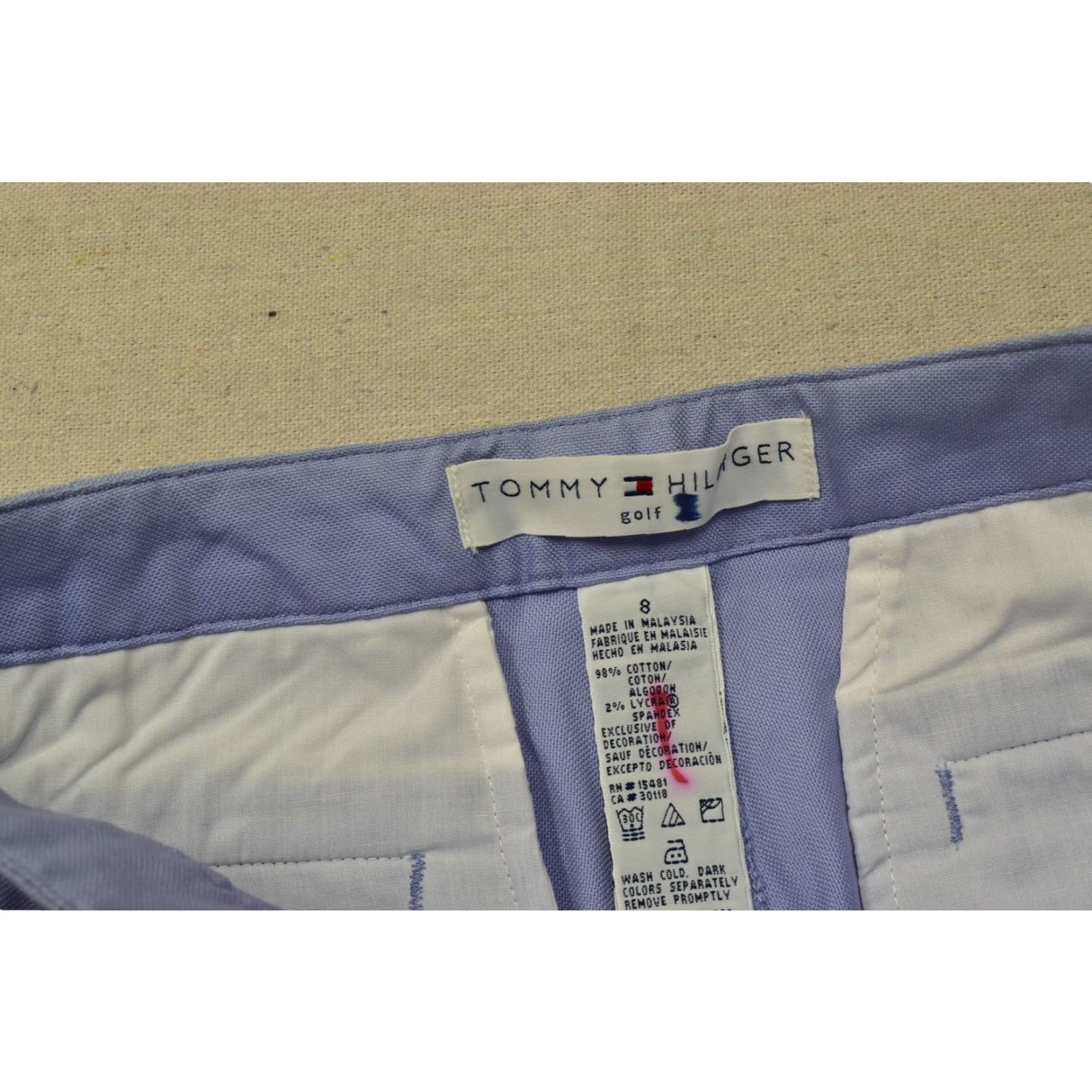 Tommy Hilfiger Tommy Hilfiger Golf Women's Size 8 Blue Chino Shorts Stretch Cotton Bermuda Casual Summer Spring Walking Golf Womens Size 30" / US 8 / IT 44 - 7 Thumbnail