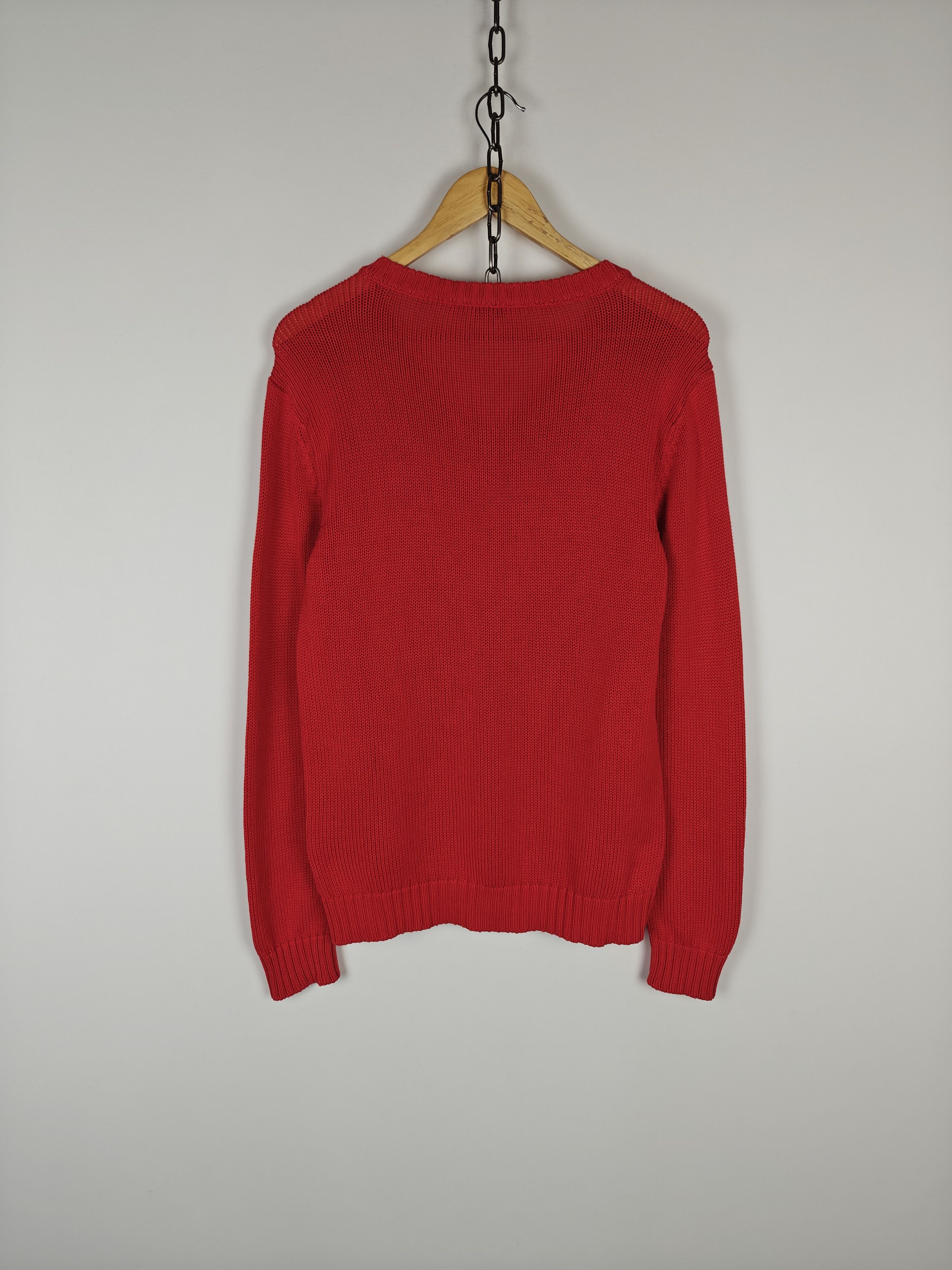 Armani Armani Jeans Sweater Knit VTG Pullover V-Neck Red size M Size US M / EU 48-50 / 2 - 9 Thumbnail