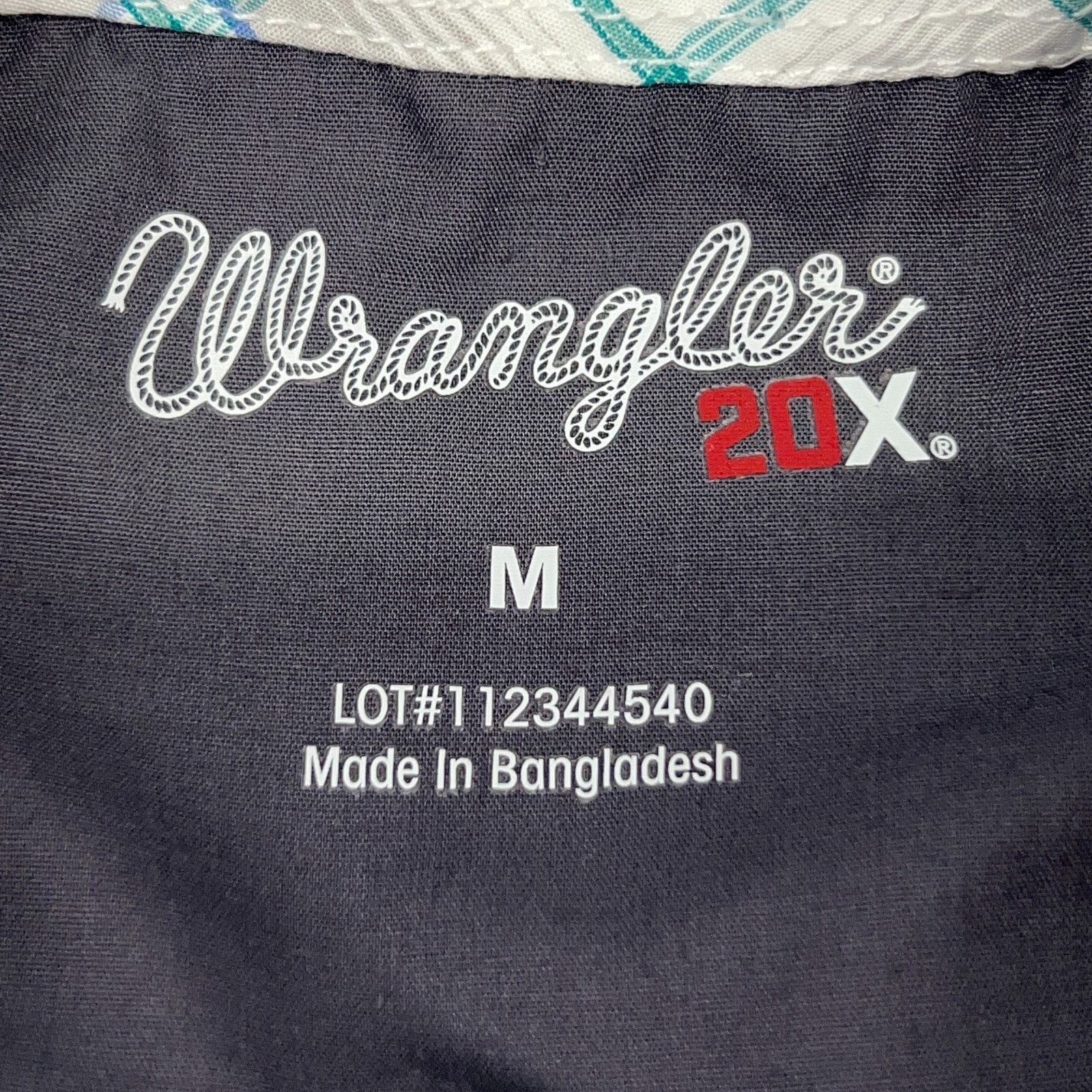 Wrangler Wrangler 20X Pearl Snap Button Front Shirt White Plaid M Size US M / EU 48-50 / 2 - 5 Thumbnail