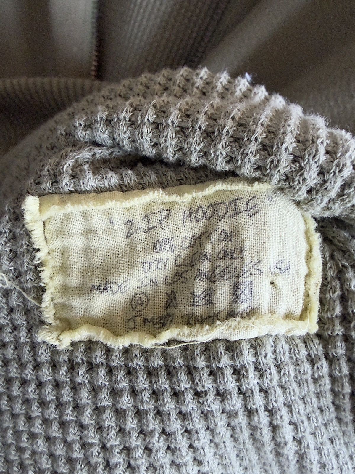 Greg Lauren Greg Lauren Thermal Reconstructed Faded Zip Up Hoodie Size US XL / EU 56 / 4 - 4 Thumbnail
