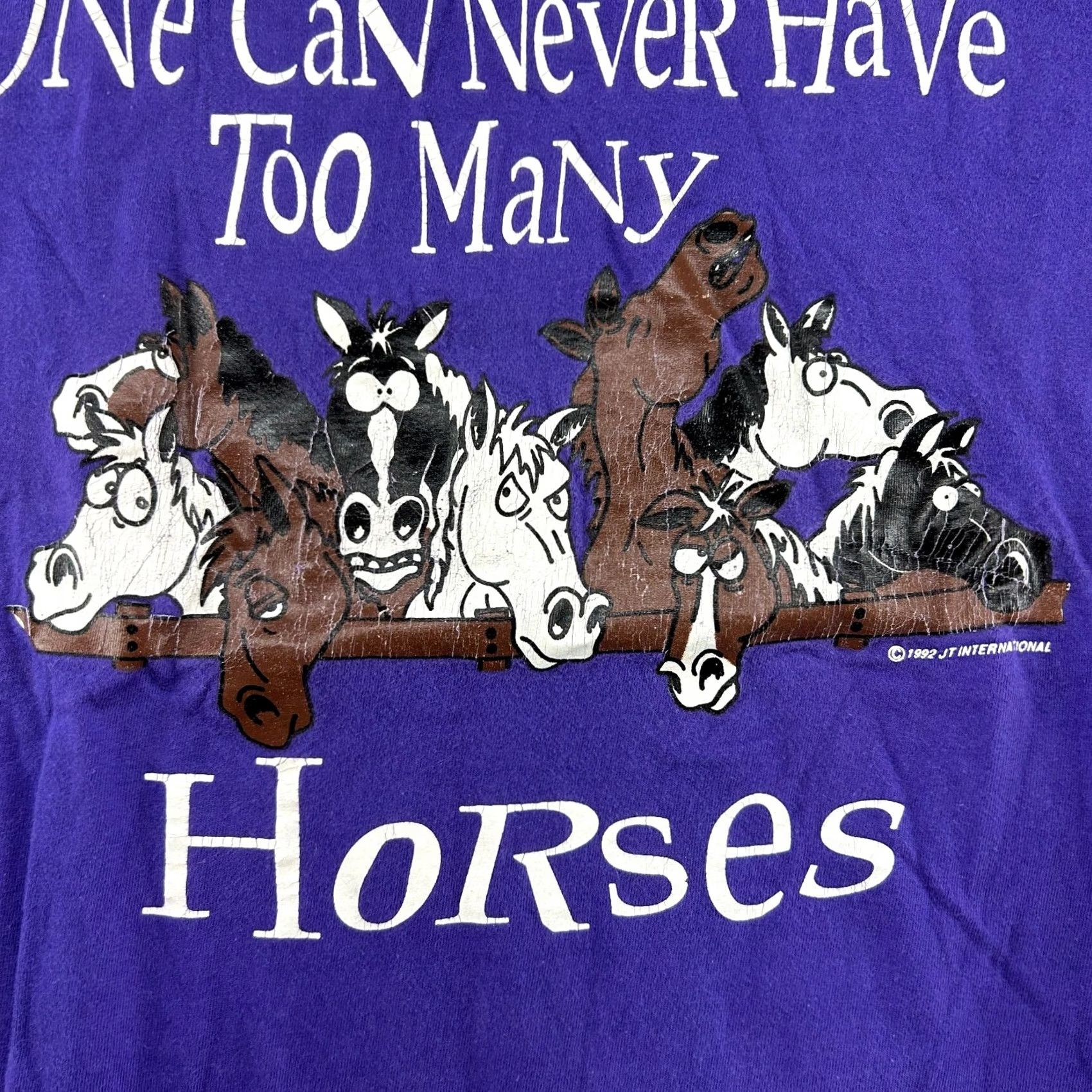 Hanes VINTAGE Hanes Horses Shirt Men M Purple 90s Graphic Print Swoosh Logo Check Reflective Funny T-Shirt Size M Mens Size US M / EU 48-50 / 2 - 3 Thumbnail