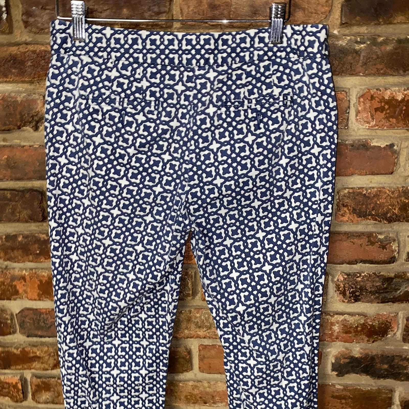 Laundry by Shelli Segal Laundry by Shelli Segal Blue White Slim Fit Cropped Pants 6 Size 28" / US 6 / IT 42 - 8 Thumbnail