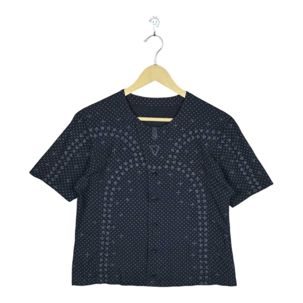 Issey Miyake HaaT Issey Miyake Black Cotton Embroidery Short Sleeve Shirt Size US M / EU 48-50 / 2 - 1 Thumbnail