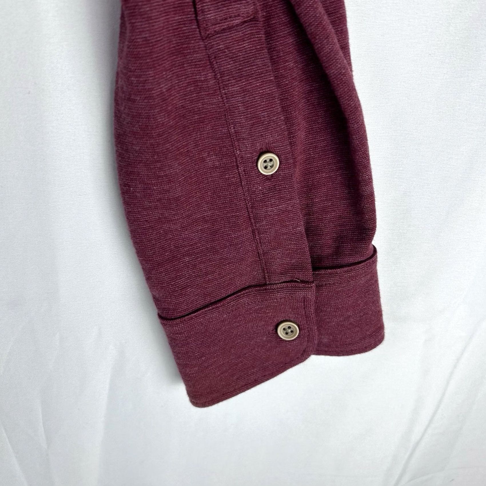 UNTUCKit UNTUCKit Polo Shirt Mens XL Red Solid Mathieu Regular Stretch Casual Long Sleeve Collared Pullover Size US XL / EU 56 / 4 - 7 Thumbnail
