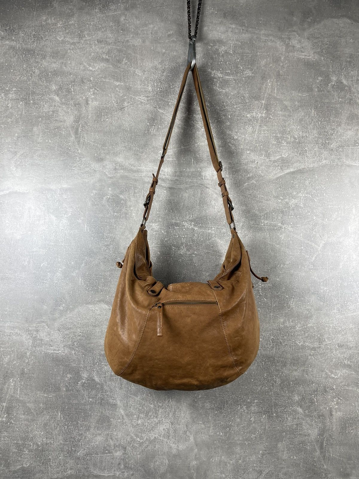 Genuine Leather Aunts Uncles Brown Leather Hobo Shoulder Vintage Slouchy Bag Size ONE SIZE - 1 Thumbnail
