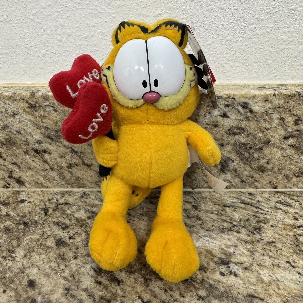 Vintage Vintage Garfield Love Heart Balloons 7" Valentines Day Plush Size ONE SIZE - 1 Thumbnail